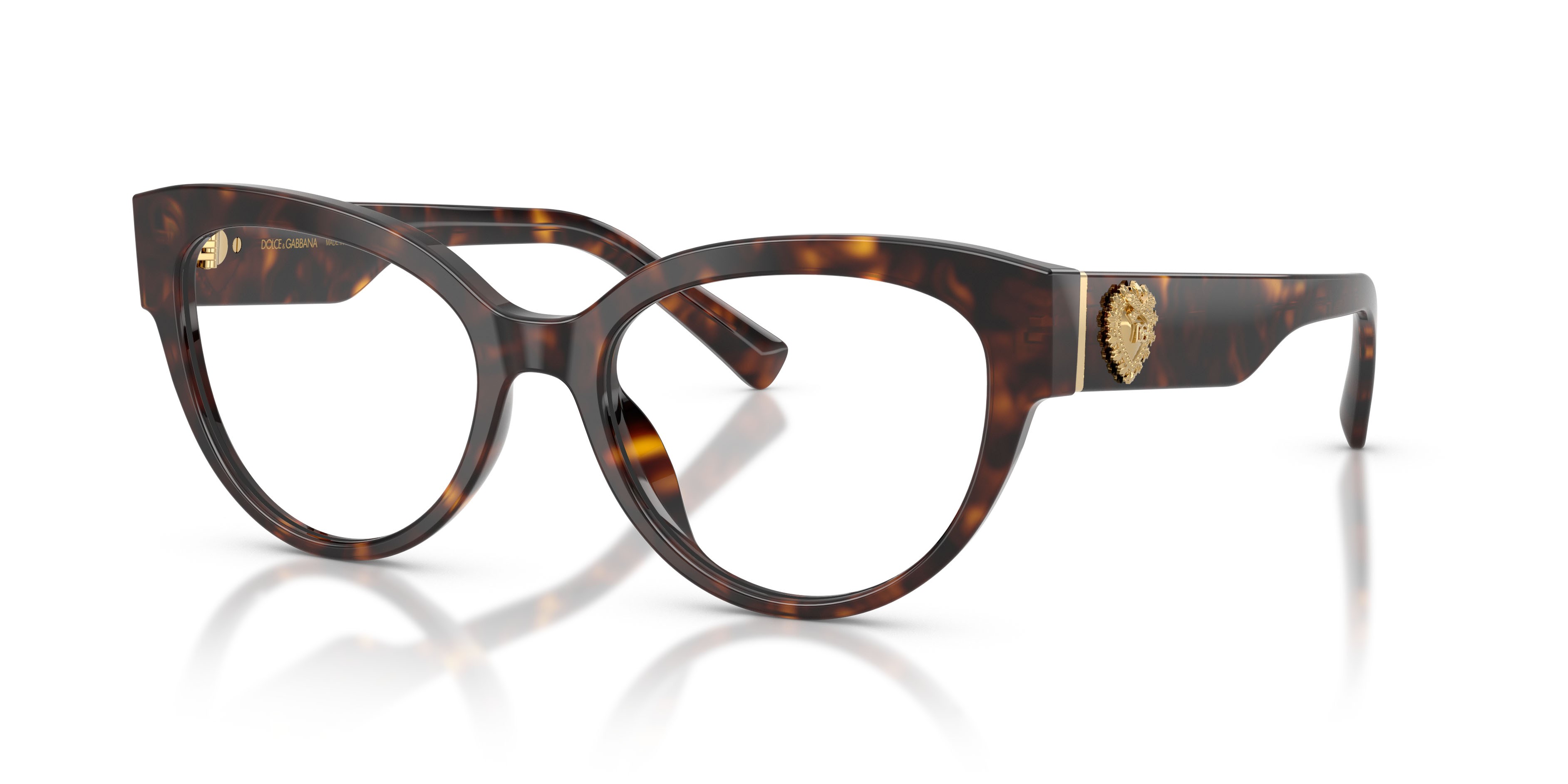 Eyeglasses Dolce & Gabbana DG 3440 (502) color havana shape cat eye lenses lente demo