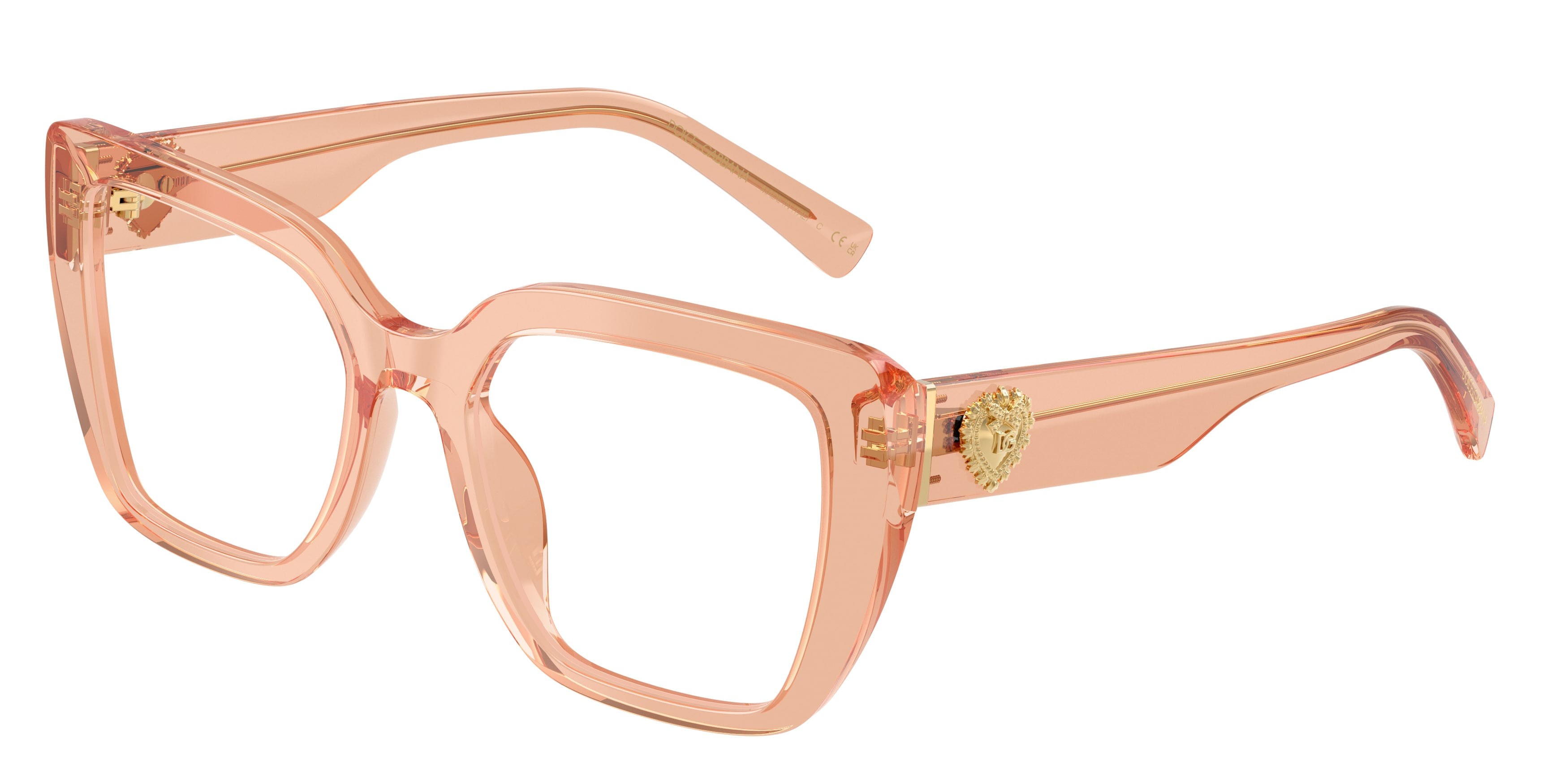 Eyeglasses Dolce & Gabbana DG 3441 (3226) color nude trasparente shape square lenses lente demo