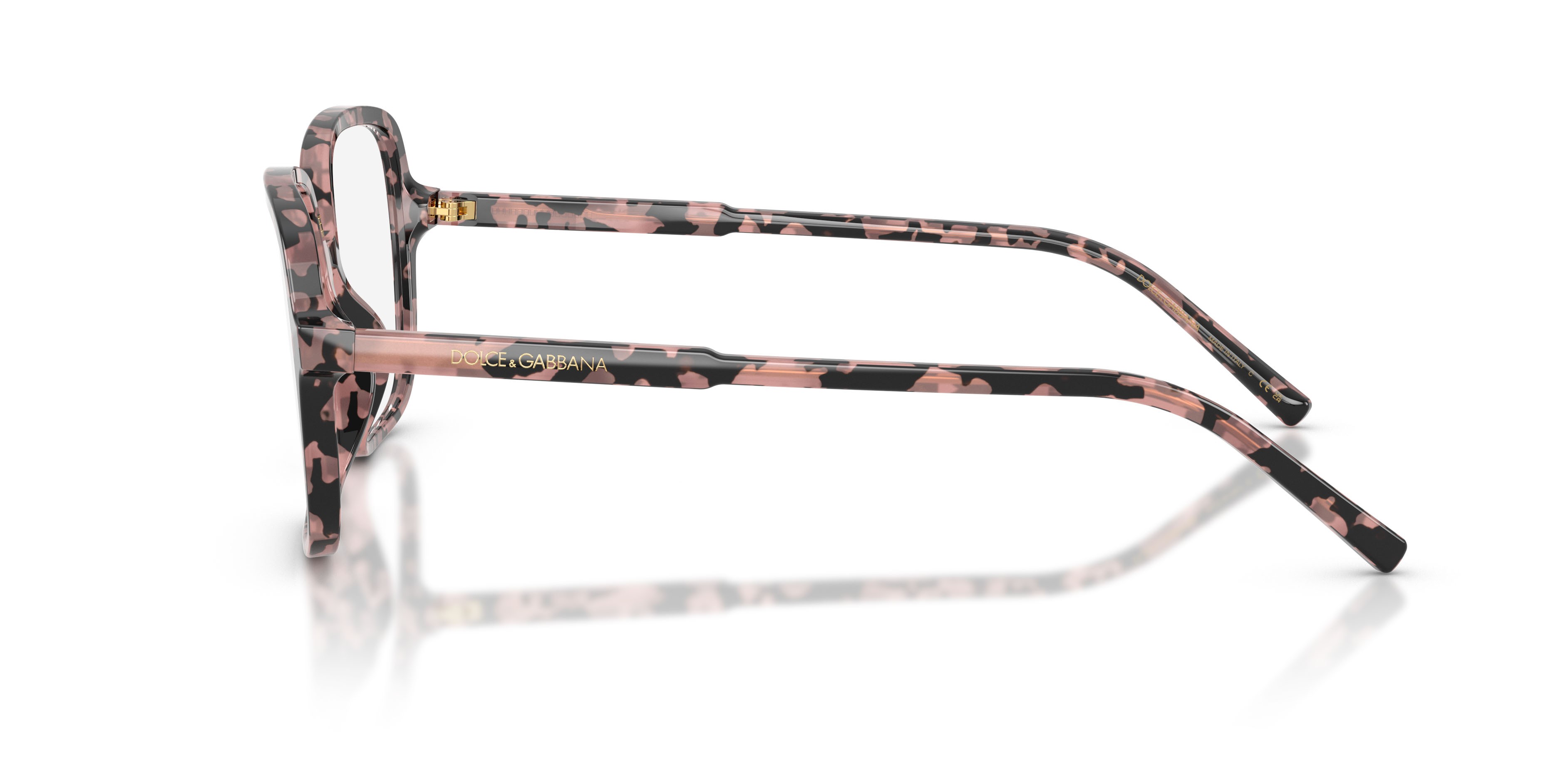 Occhiali da vista Dolce & Gabbana DG 3442 (3476) colore havana rosa forma quadrato lenti lente demo