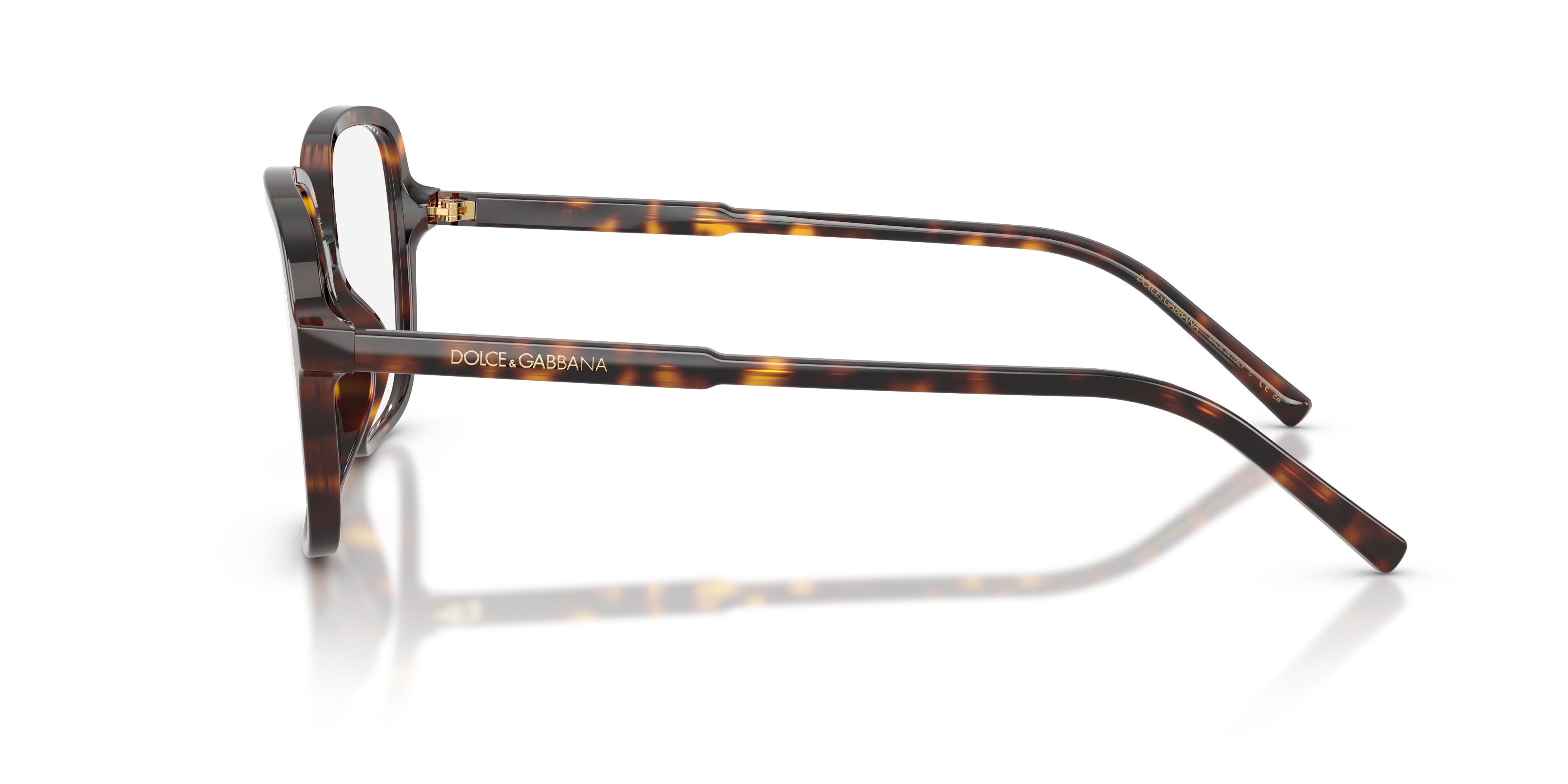 Occhiali da vista Dolce & Gabbana DG 3442 (502) colore havana forma quadrato lenti lente demo