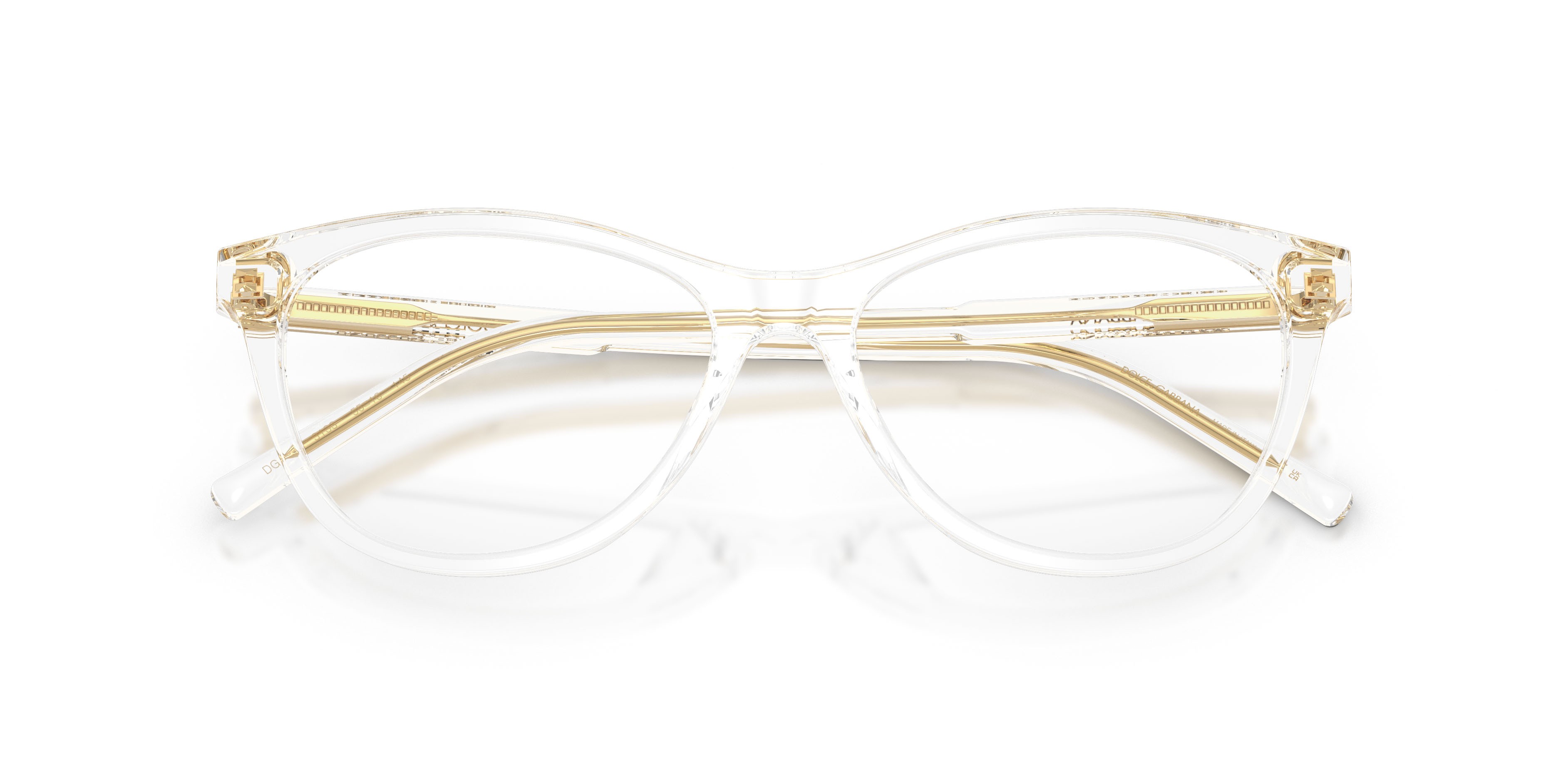 Eyeglasses Dolce & Gabbana DG 3443 (3133) color cristallo shape cat eye lenses lente demo
