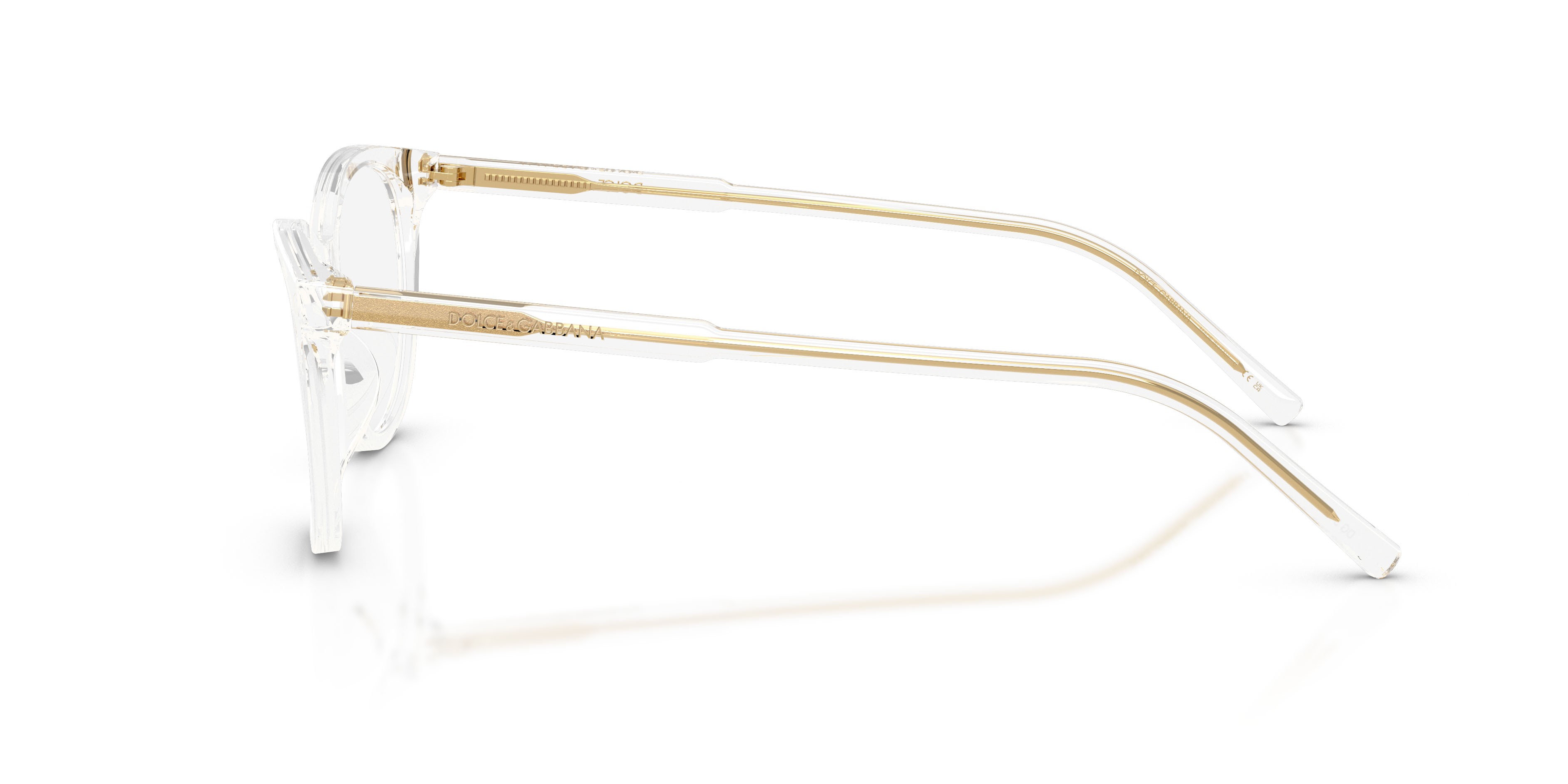 Eyeglasses Dolce & Gabbana DG 3443 (3133) color cristallo shape cat eye lenses lente demo