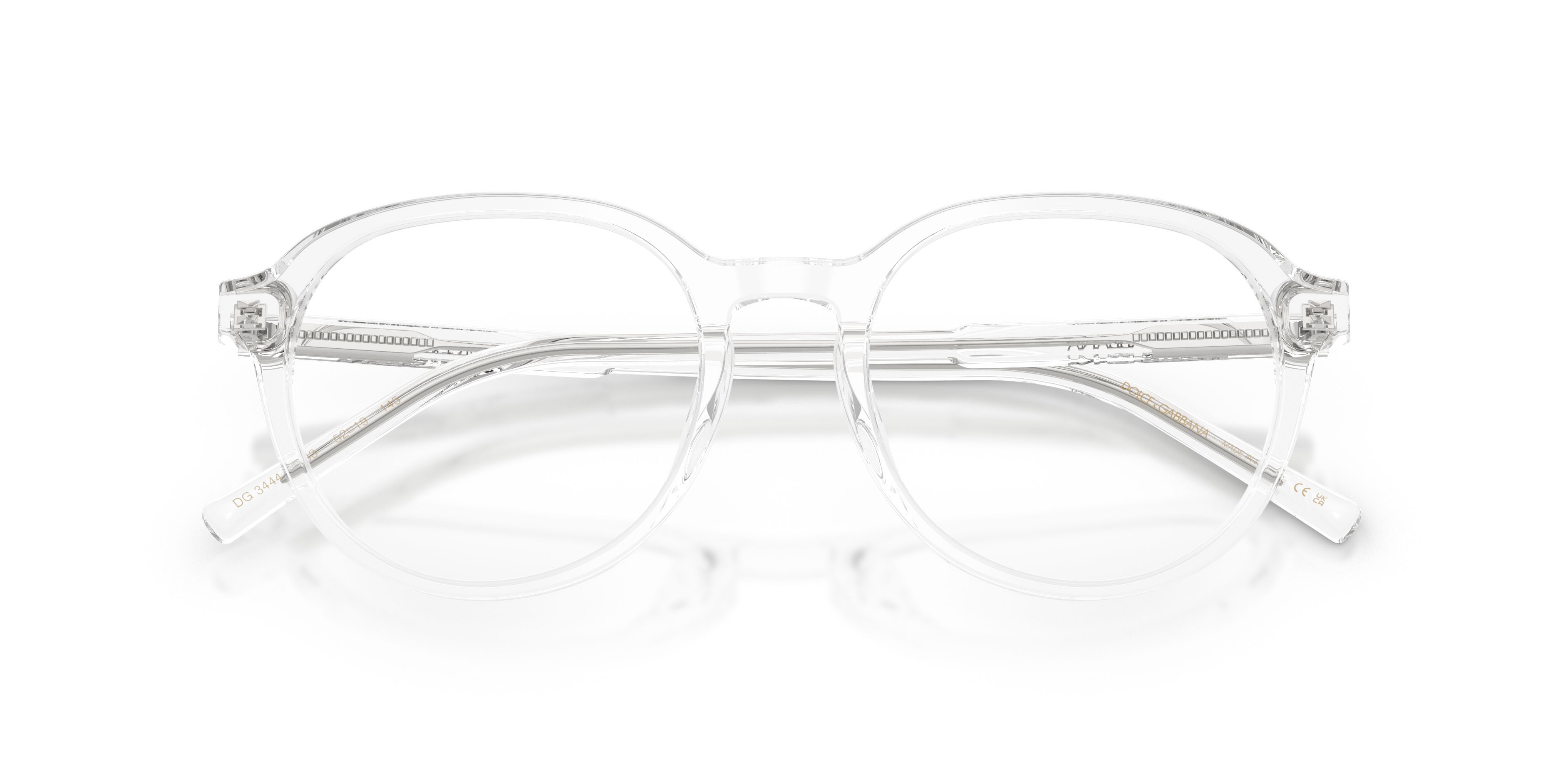 Eyeglasses Dolce & Gabbana DG 3444 (3133) color cristallo shape pantos lenses lente demo