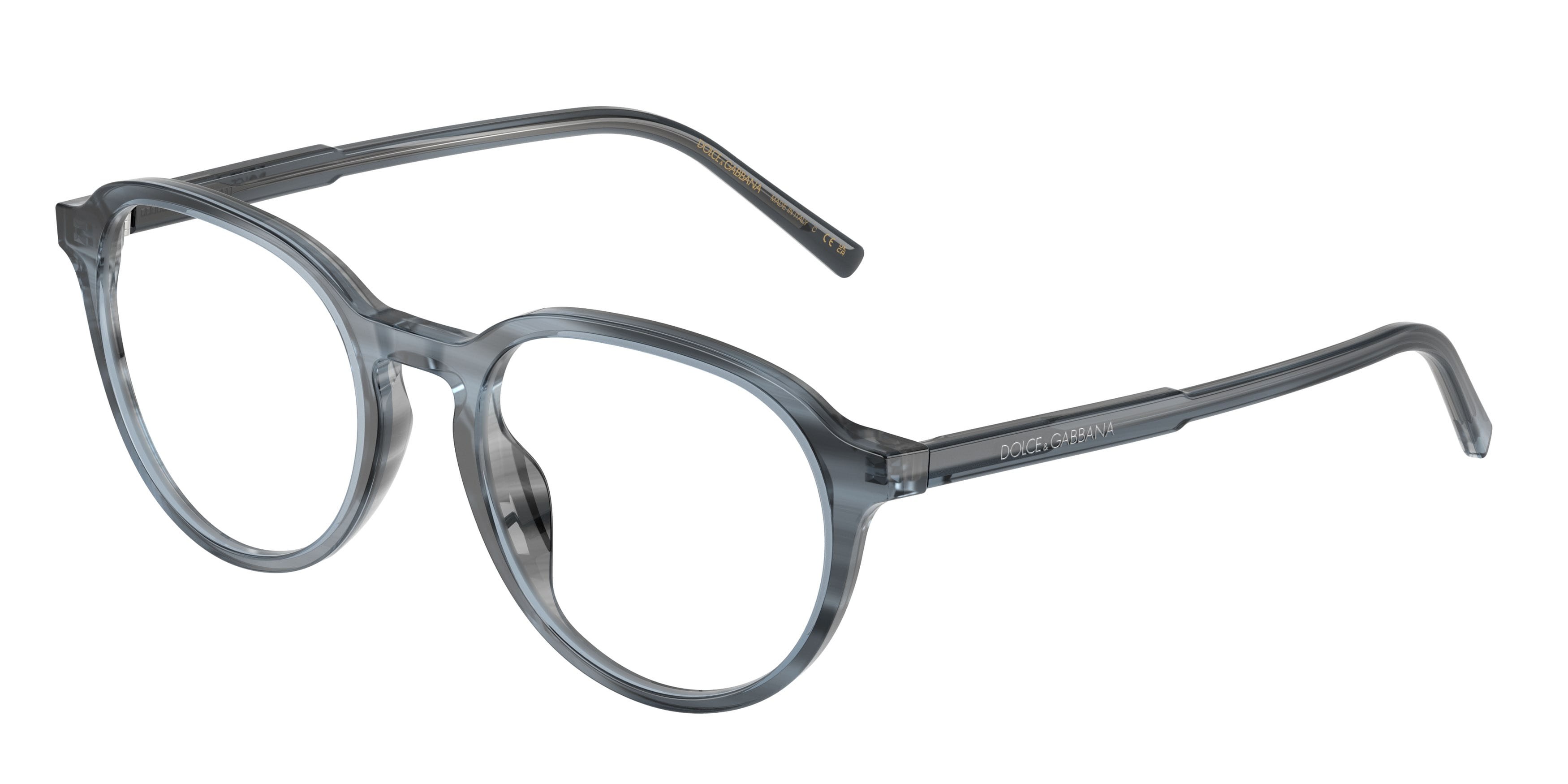 Eyeglasses Dolce & Gabbana DG 3444 (3482) color blu su blu striato shape pantos lenses lente demo