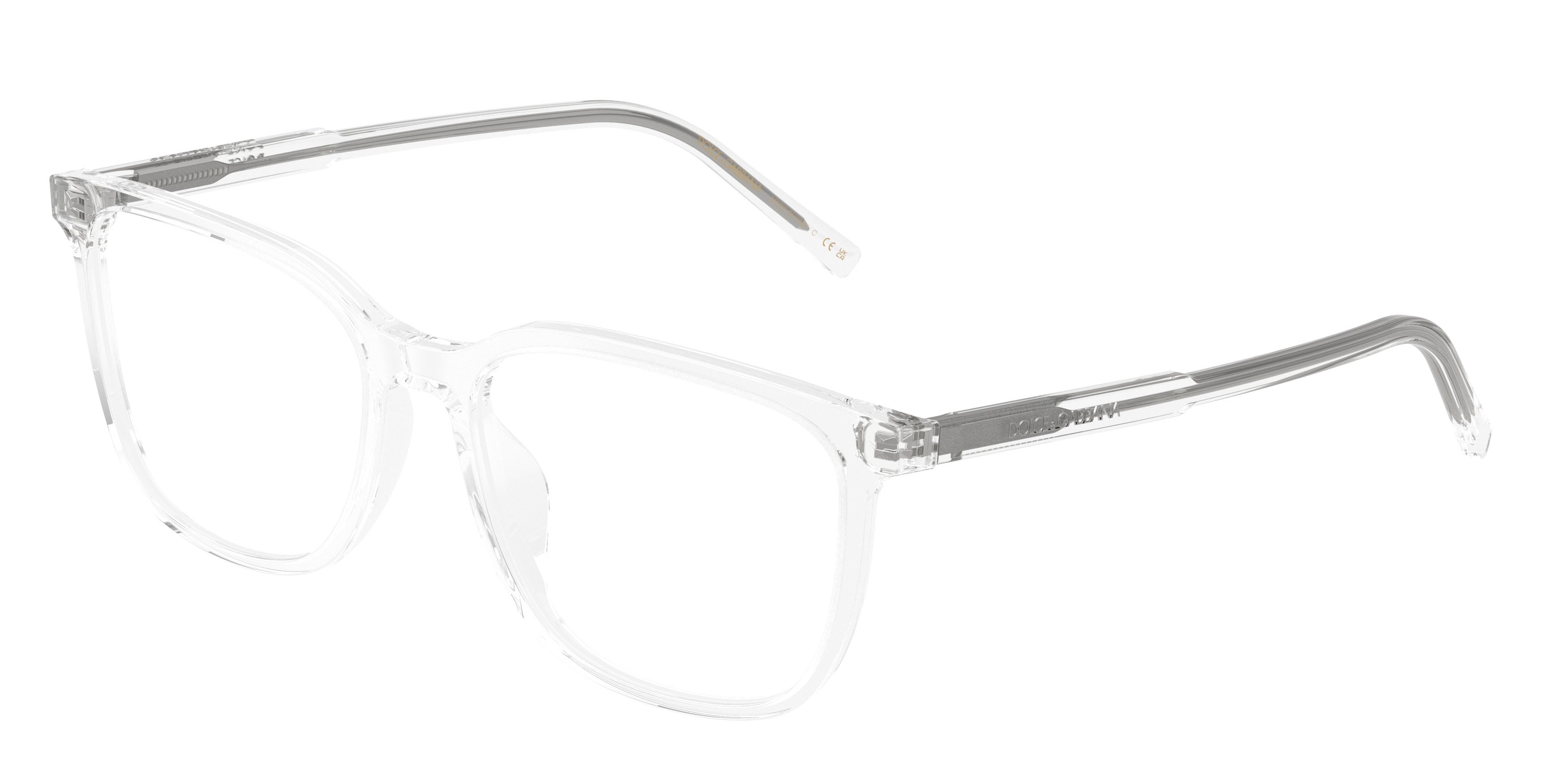Occhiali da vista Dolce & Gabbana DG 3445 (3133) colore cristallo forma quadrato lenti lente demo