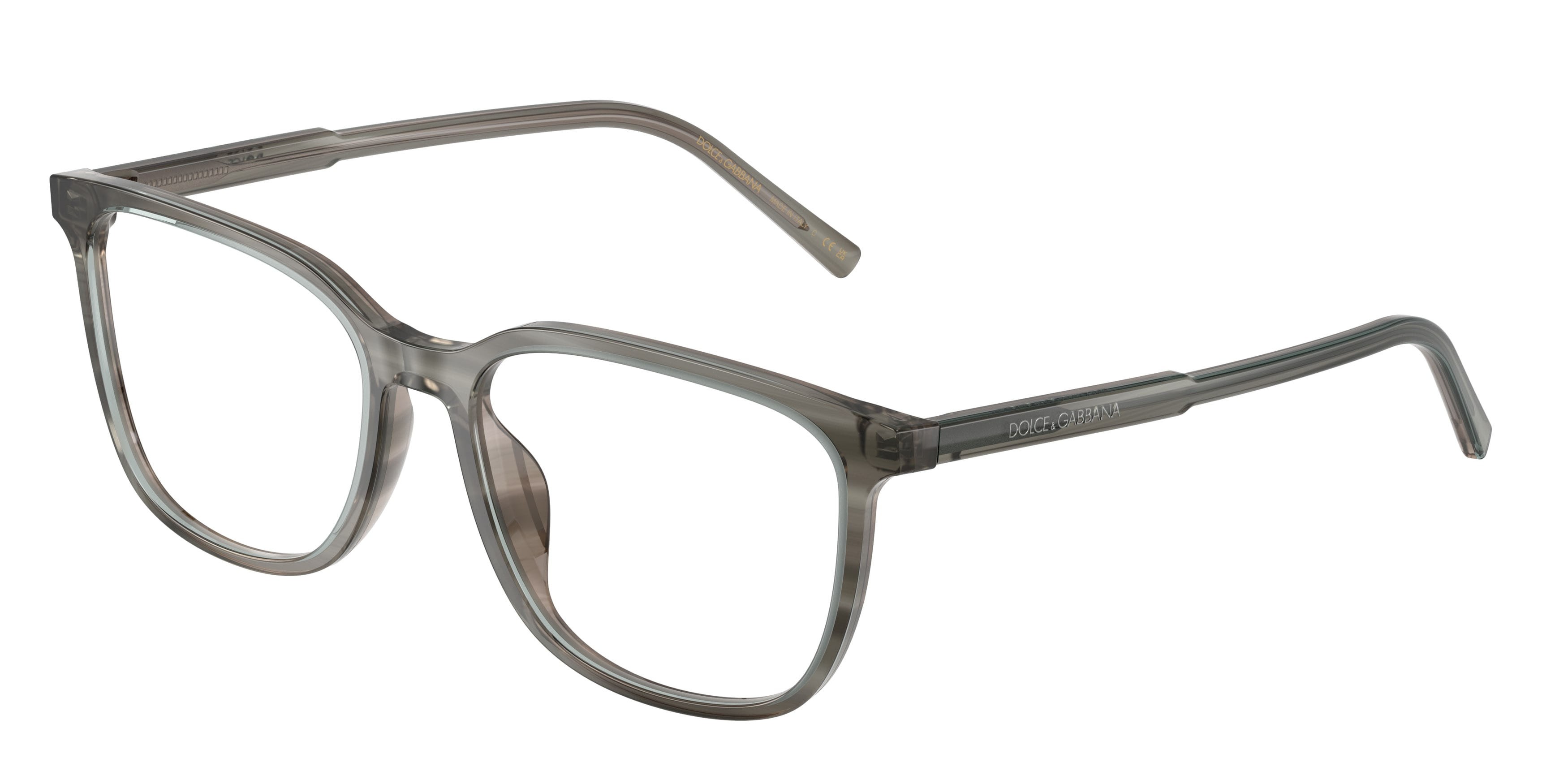 Occhiali da vista Dolce & Gabbana DG 3445 (3479) colore grey on striped grey forma quadrato lenti lente demo