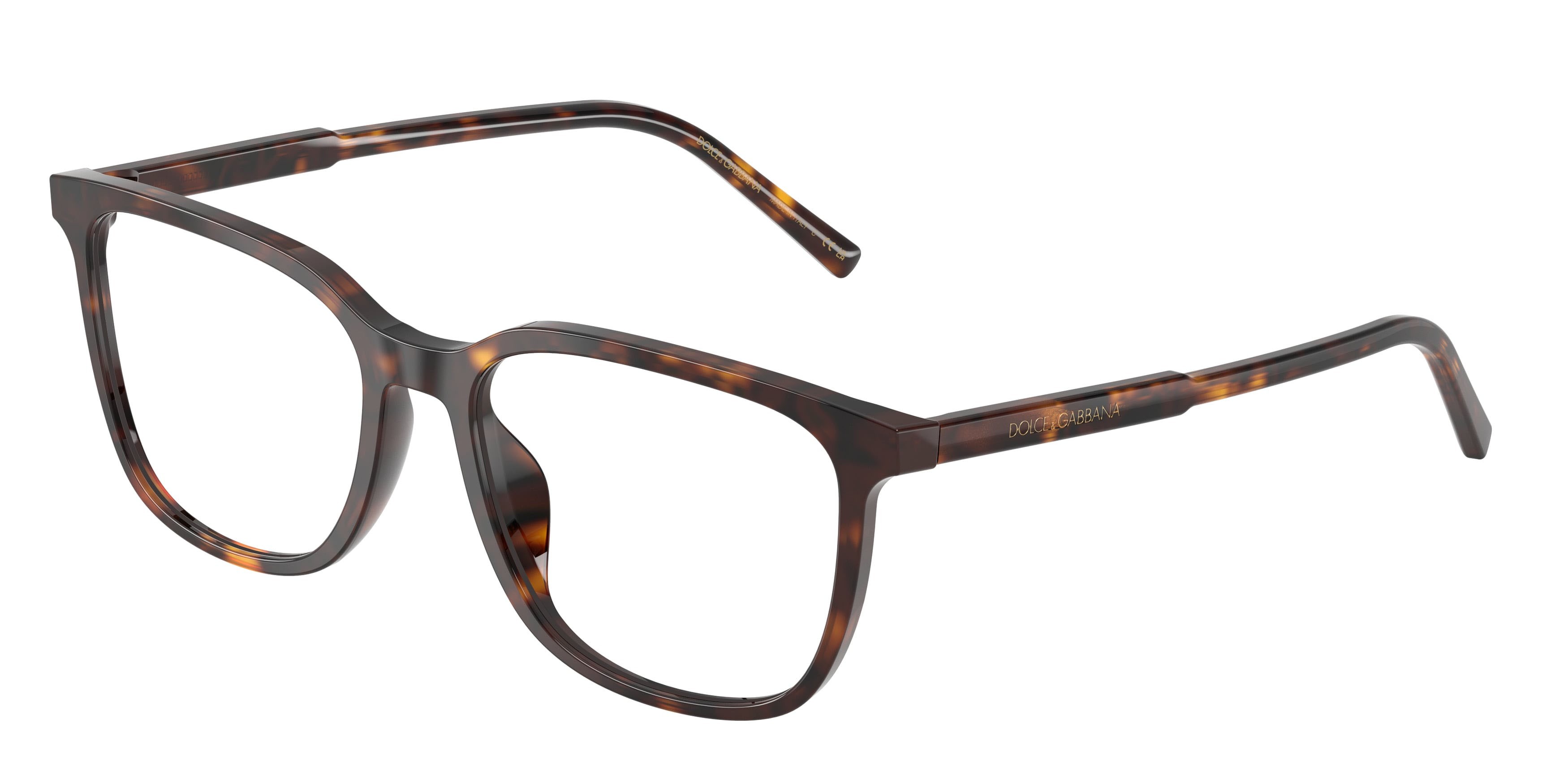 Occhiali da vista Dolce & Gabbana DG 3445 (502) colore havana forma quadrato lenti lente demo