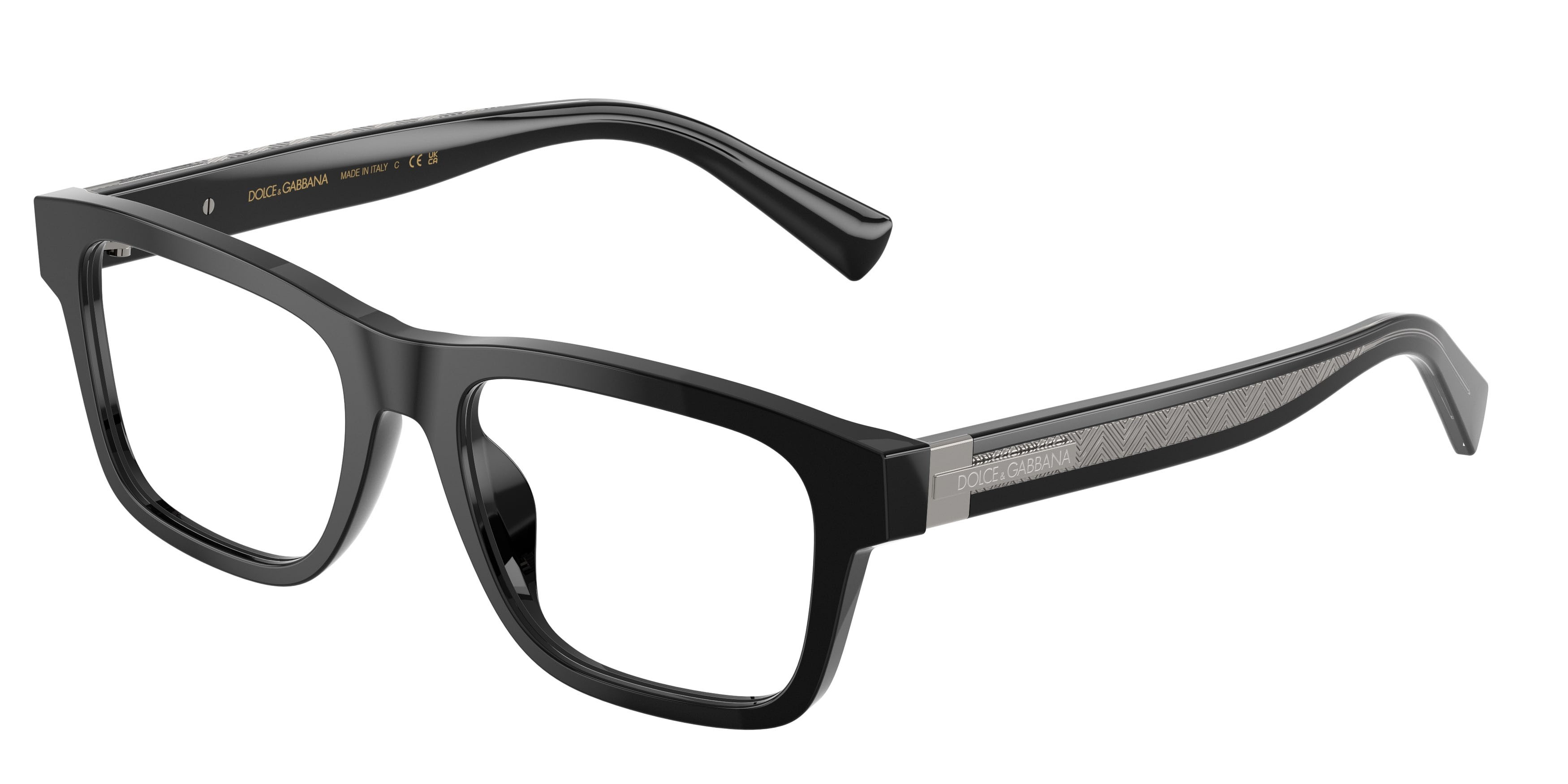 Occhiali da vista Dolce & Gabbana DG 3446 (501) colore nero forma rettangolare lenti lente demo