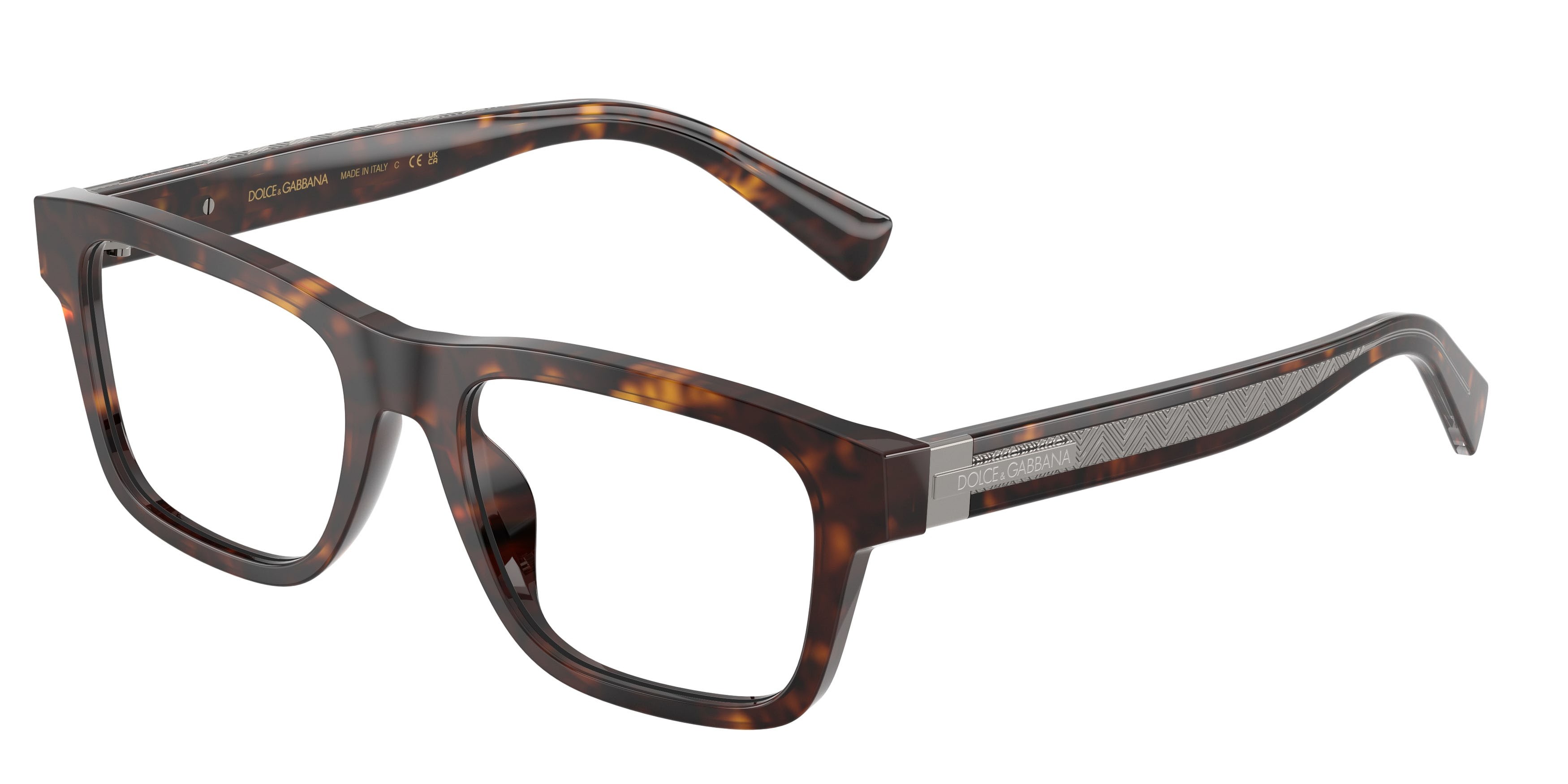 Occhiali da vista Dolce & Gabbana DG 3446 (502) colore havana forma rettangolare lenti lente demo
