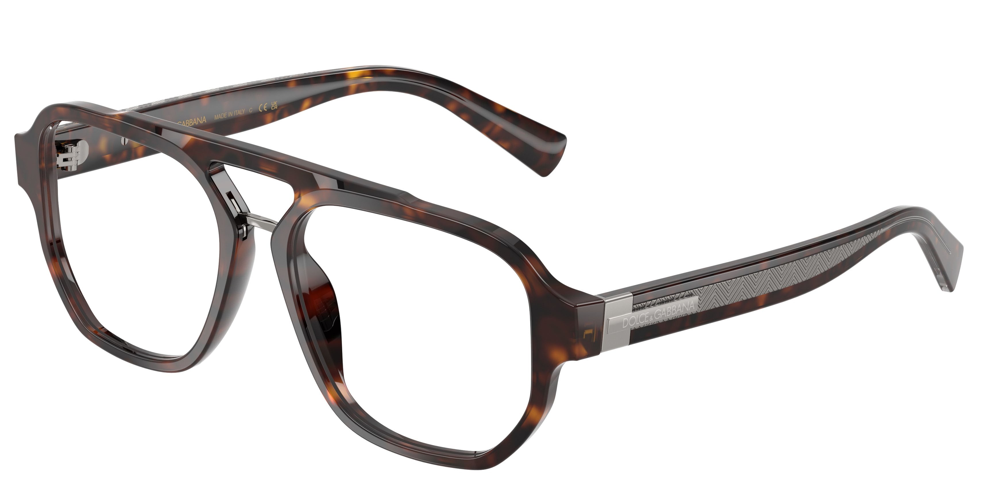 Occhiali da vista Dolce & Gabbana DG 3447 (502) colore havana forma aviator lenti lente demo