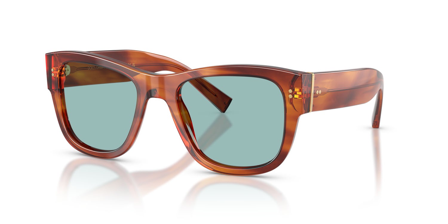 Sunglasses Dolce & Gabbana DG 4338 (322180) color zenzero avana shape square lenses blu