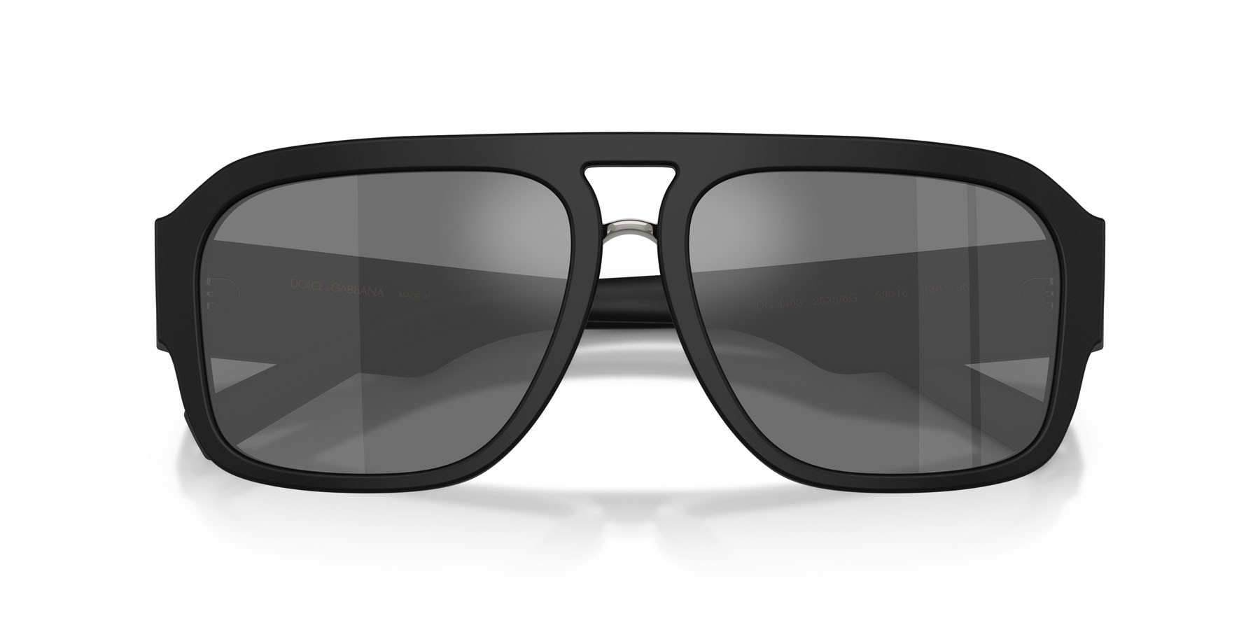 Occhiali da sole Dolce & Gabbana DG 4403 (25256G) colore nero opaco forma aviator lenti grigio nero specchiato