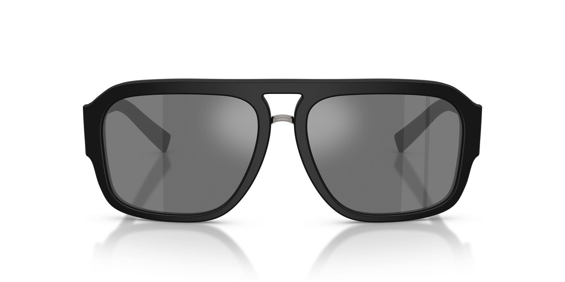 Occhiali da sole Dolce & Gabbana DG 4403 (25256G) colore nero opaco forma aviator lenti grigio nero specchiato