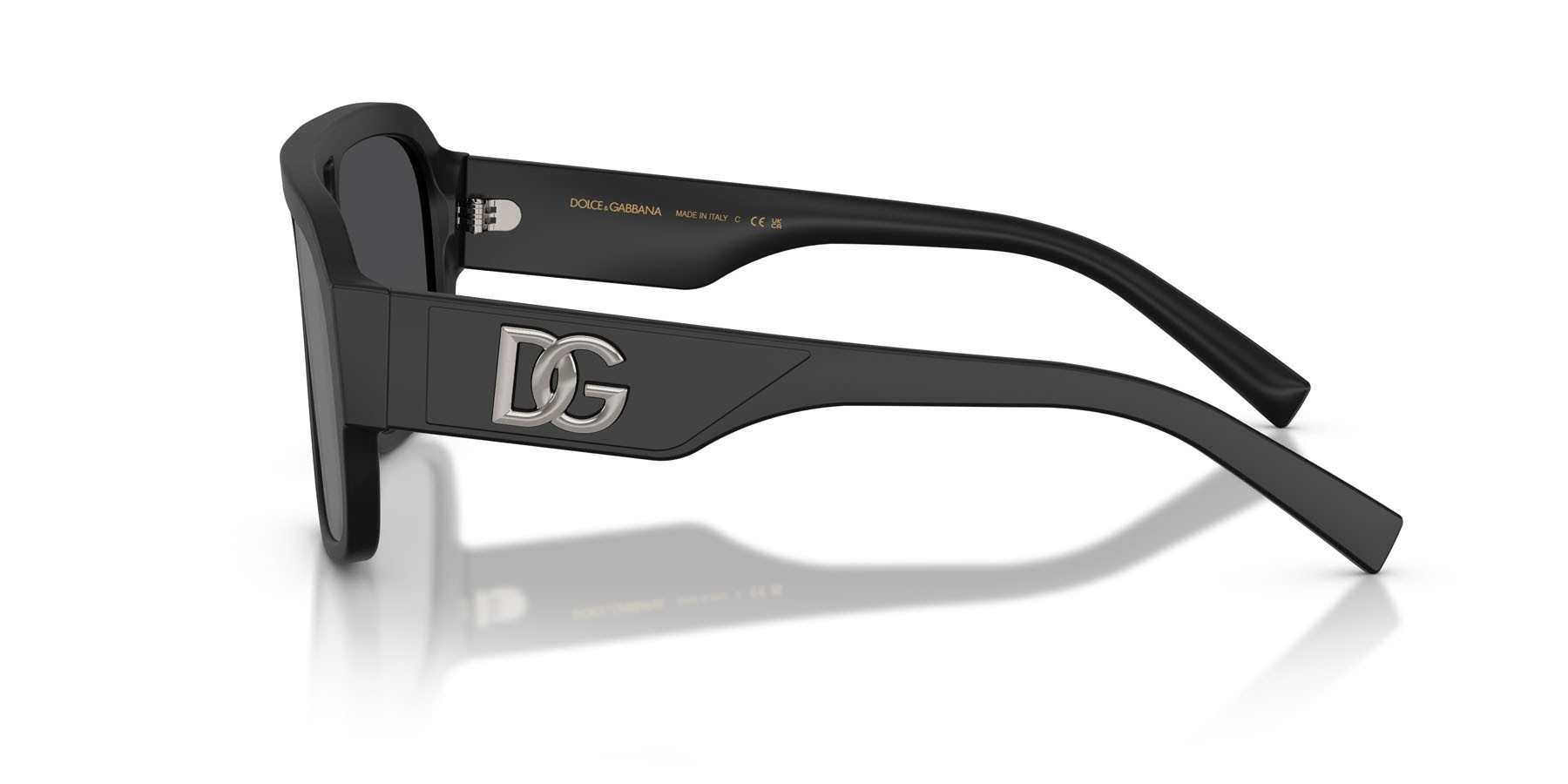 Occhiali da sole Dolce & Gabbana DG 4403 (25256G) colore nero opaco forma aviator lenti grigio nero specchiato