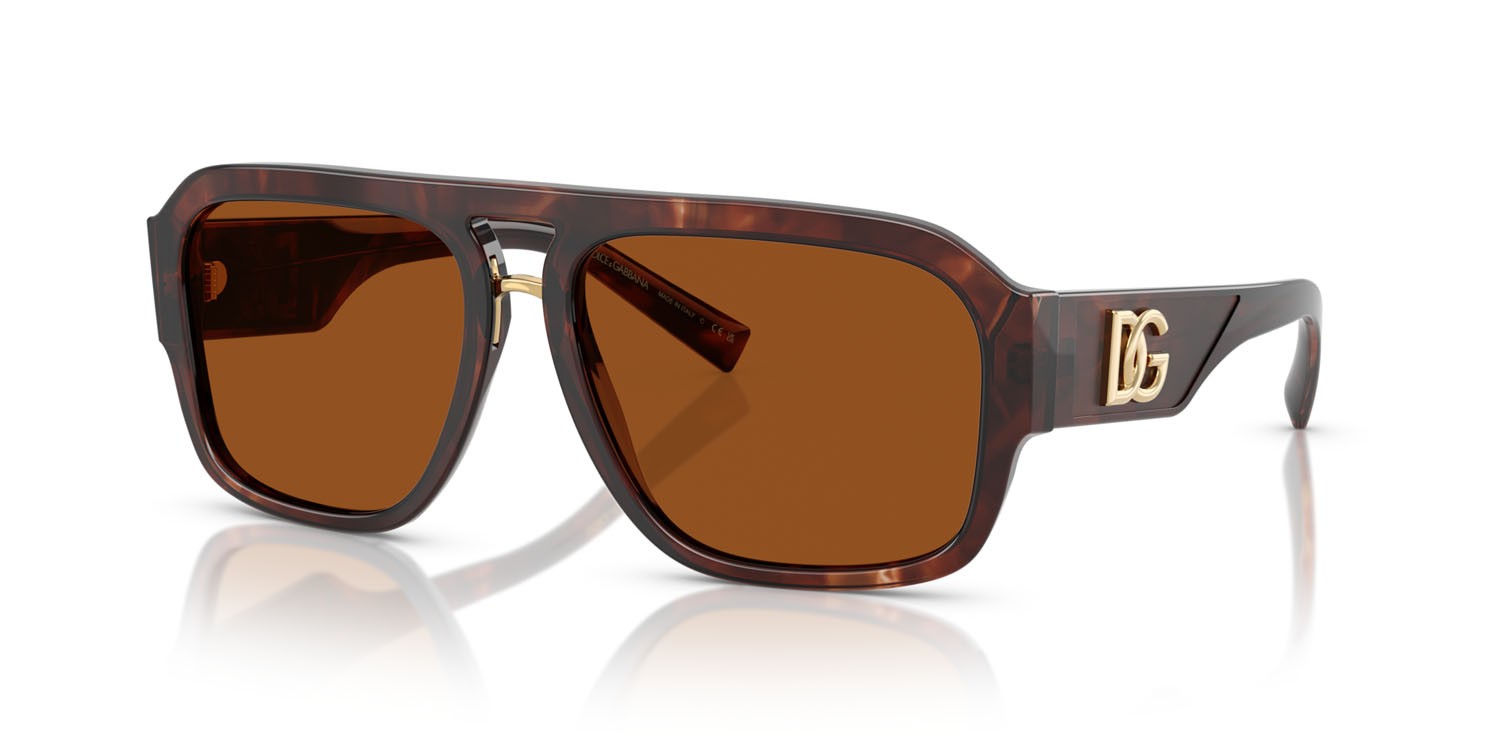 Sonnenbrillen Dolce & Gabbana DG 4403 (322273) farbe marrone rosso scuro form aviator gläser marrone scuro