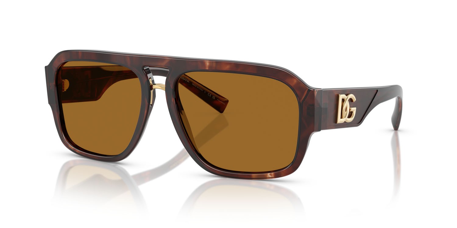 Sonnenbrillen Dolce & Gabbana DG 4403 (322283) farbe havana rosso scuro form aviator gläser polarized bronzo