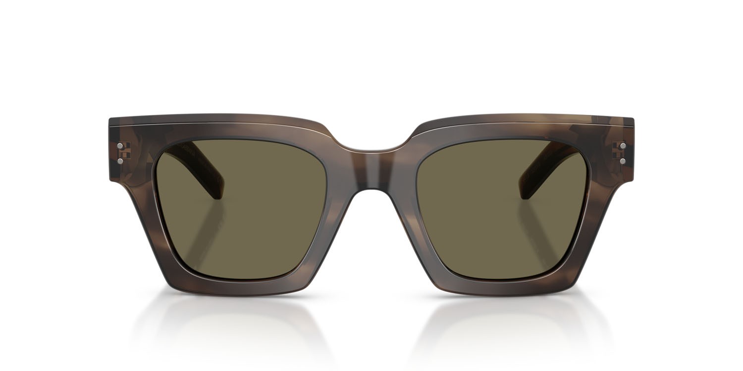 Occhiali da sole Dolce & Gabbana DG 4413 (3200/3) colore havana verde forma quadrato lenti marrone