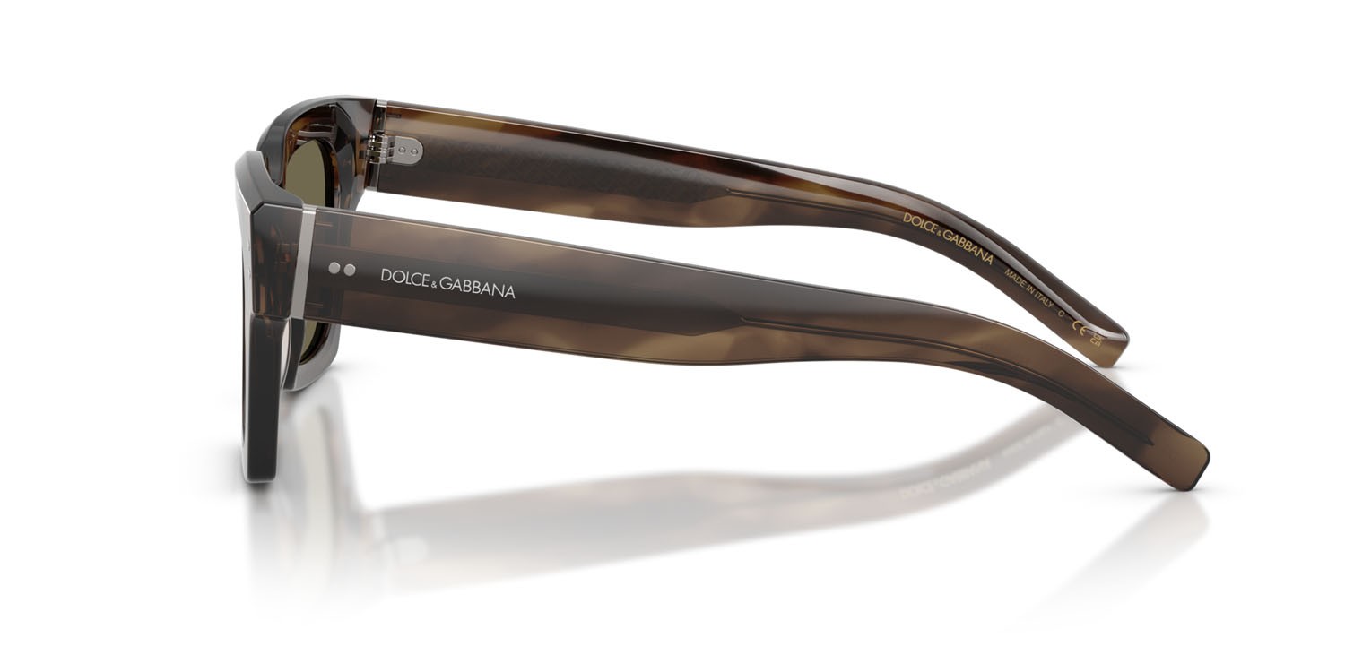 Occhiali da sole Dolce & Gabbana DG 4413 (3200/3) colore havana verde forma quadrato lenti marrone