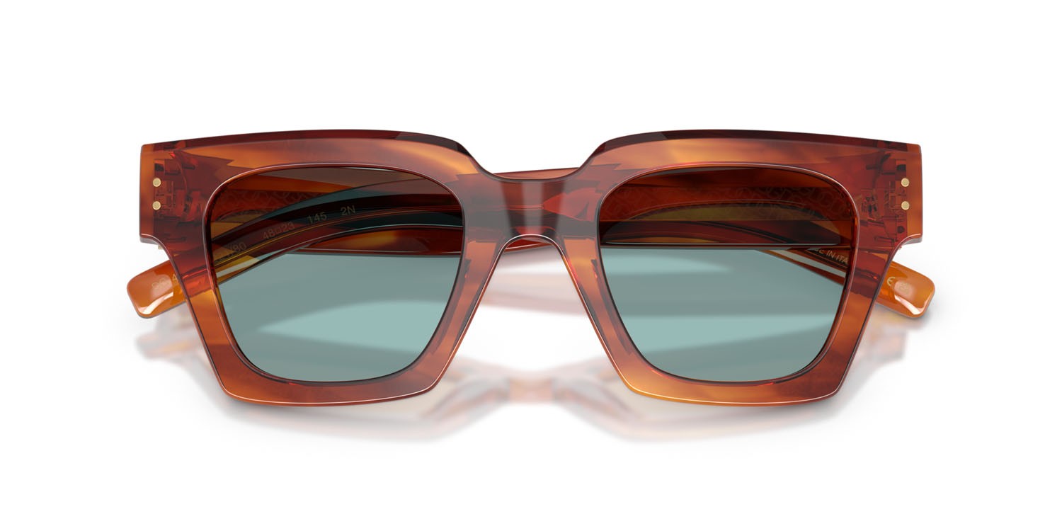 Occhiali da sole Dolce & Gabbana DG 4413 (322180) colore zenzero avana forma quadrato lenti blu