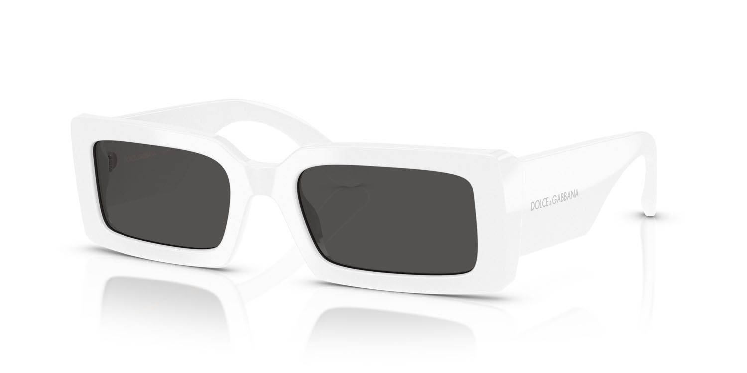 Sonnenbrillen Dolce & Gabbana DG 4416 (303487) farbe bianco form rechteckig gläser grigio scuro
