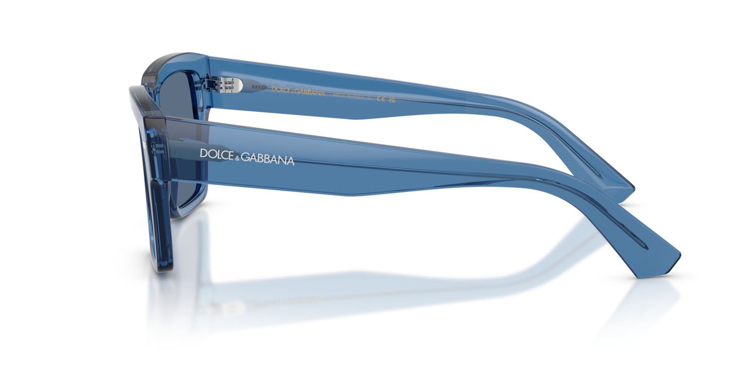 Sonnenbrillen Dolce & Gabbana DG 4431 (339880) farbe blu trasparente form quadratisch gläser blu scuro