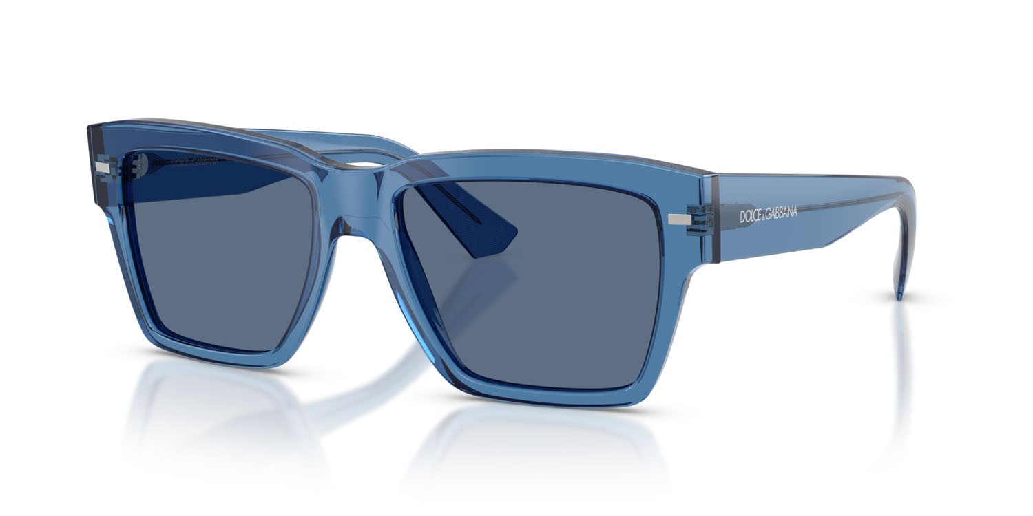 Sonnenbrillen Dolce & Gabbana DG 4431 (339880) farbe blu trasparente form quadratisch gläser blu scuro