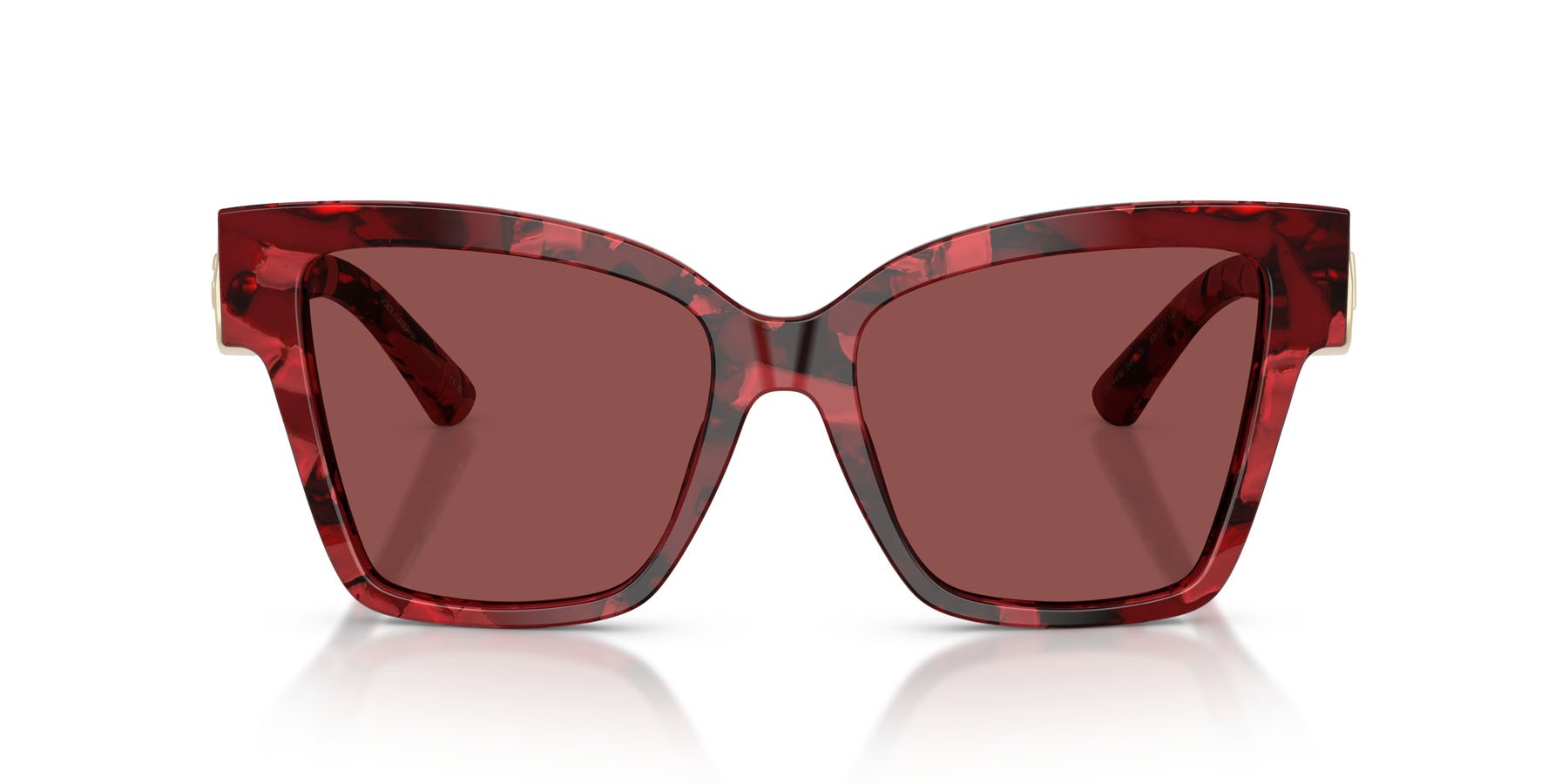 Sunglasses Dolce & Gabbana DG 4470 (346375) color pearl havana red shape square lenses violetto scuro