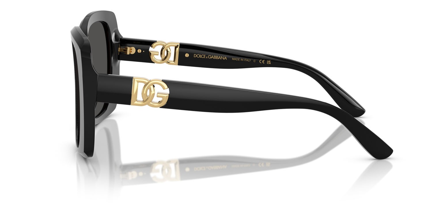 Sunglasses Dolce & Gabbana DG 4475 (501/87) color nero shape square lenses grigio scuro