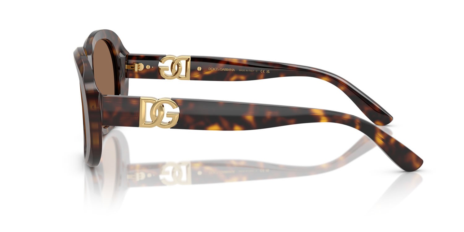 Occhiali da sole Dolce & Gabbana DG 4476 (502/73) colore havana forma ovale lenti marrone scuro