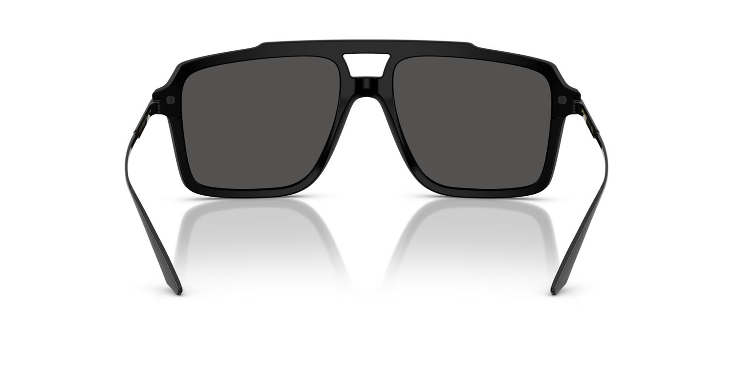 Occhiali da sole Dolce & Gabbana DG 4477 (252587) colore nero opaco forma aviator lenti grigio scuro