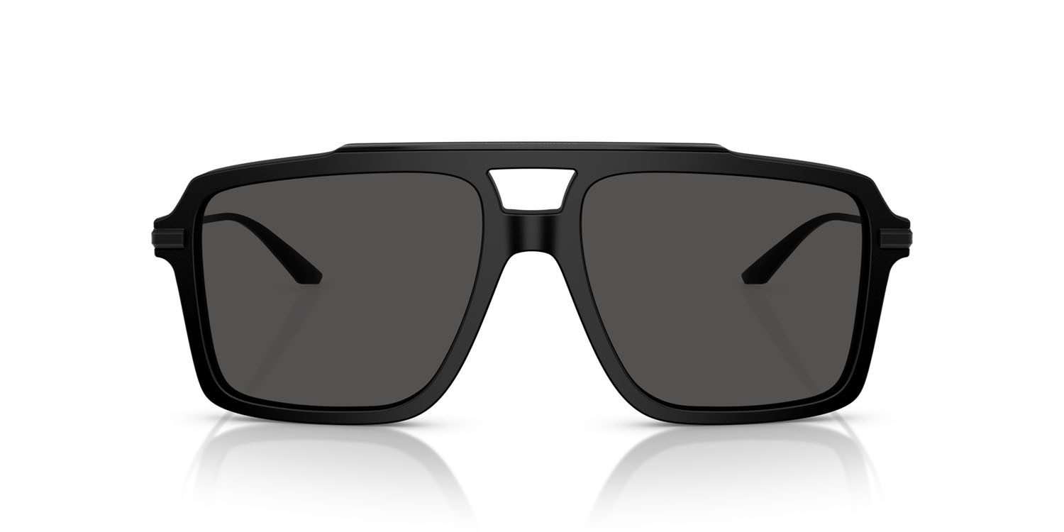 Occhiali da sole Dolce & Gabbana DG 4477 (252587) colore nero opaco forma aviator lenti grigio scuro