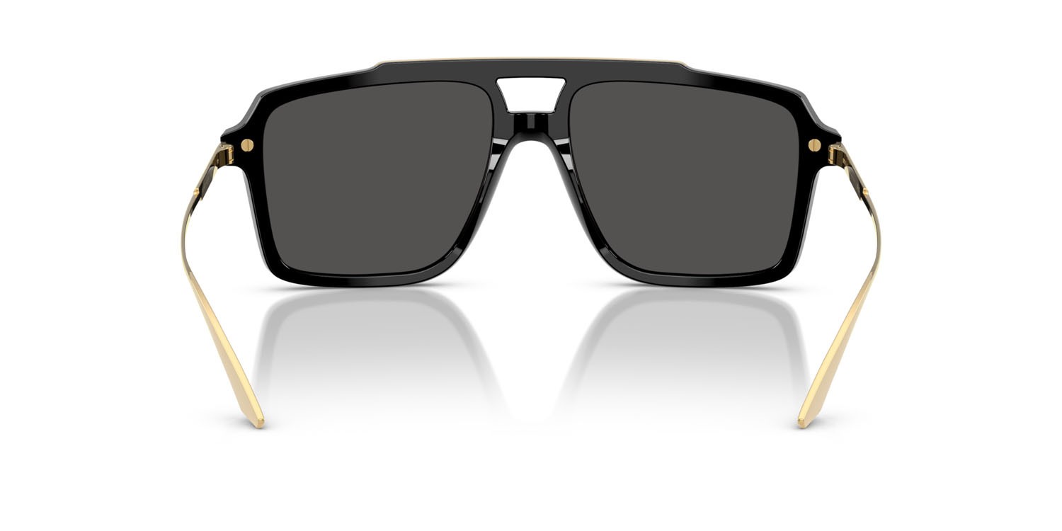 Occhiali da sole Dolce & Gabbana DG 4477 (501/87) colore nero forma aviator lenti grigio scuro