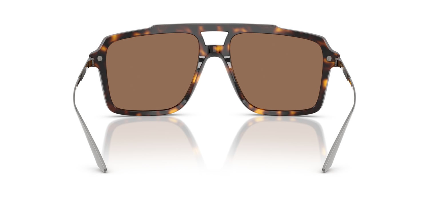 Occhiali da sole Dolce & Gabbana DG 4477 (502/73) colore havana forma aviator lenti marrone scuro
