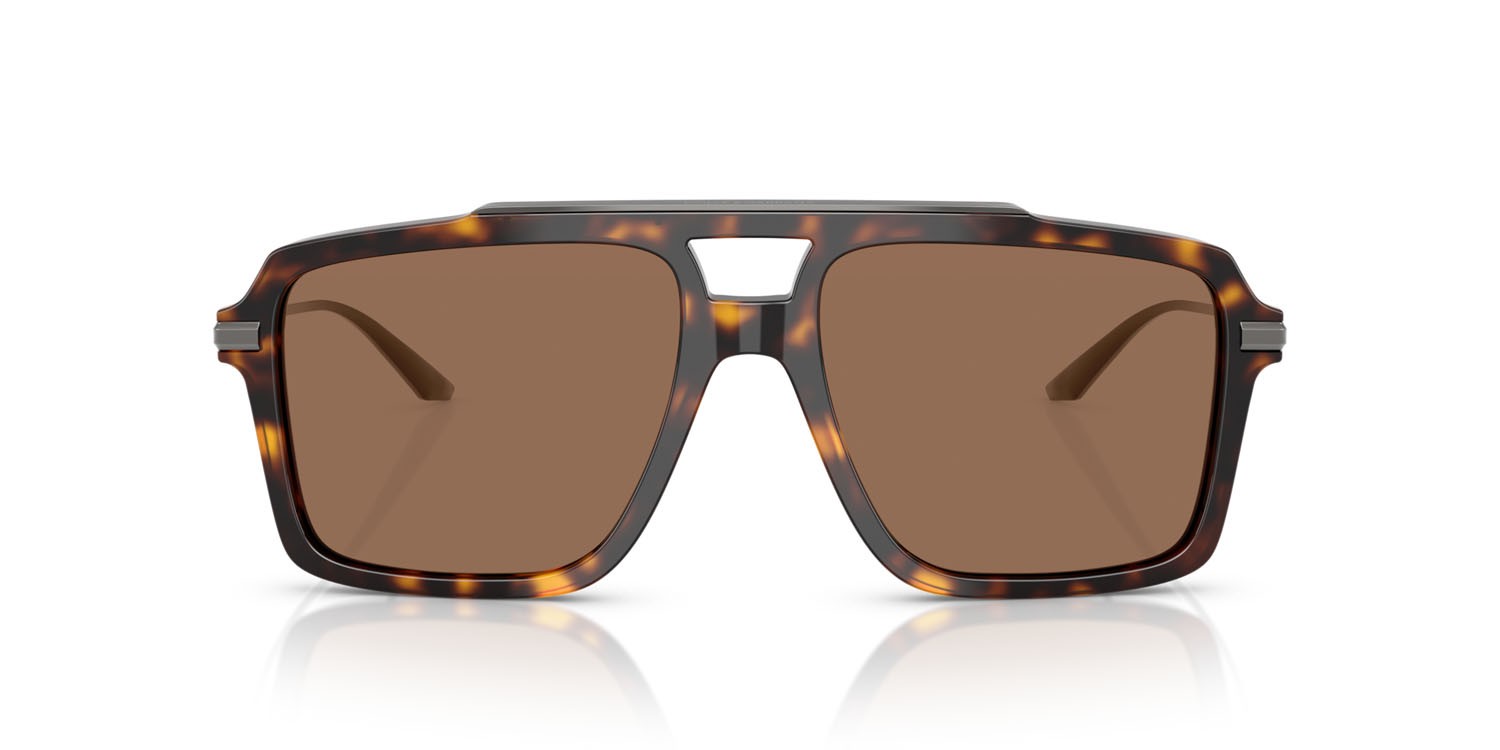 Occhiali da sole Dolce & Gabbana DG 4477 (502/73) colore havana forma aviator lenti marrone scuro