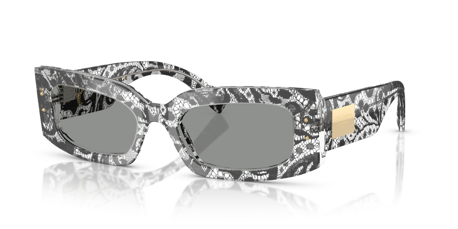 Sonnenbrillen Dolce & Gabbana DG 4479 (3287/1) farbe pizzo nero form rechteckig gläser grigio