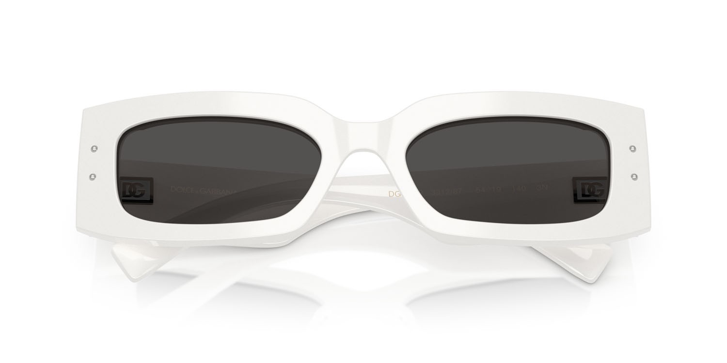 Sonnenbrillen Dolce & Gabbana DG 4479 (331287) farbe bianco form rechteckig gläser grigio scuro