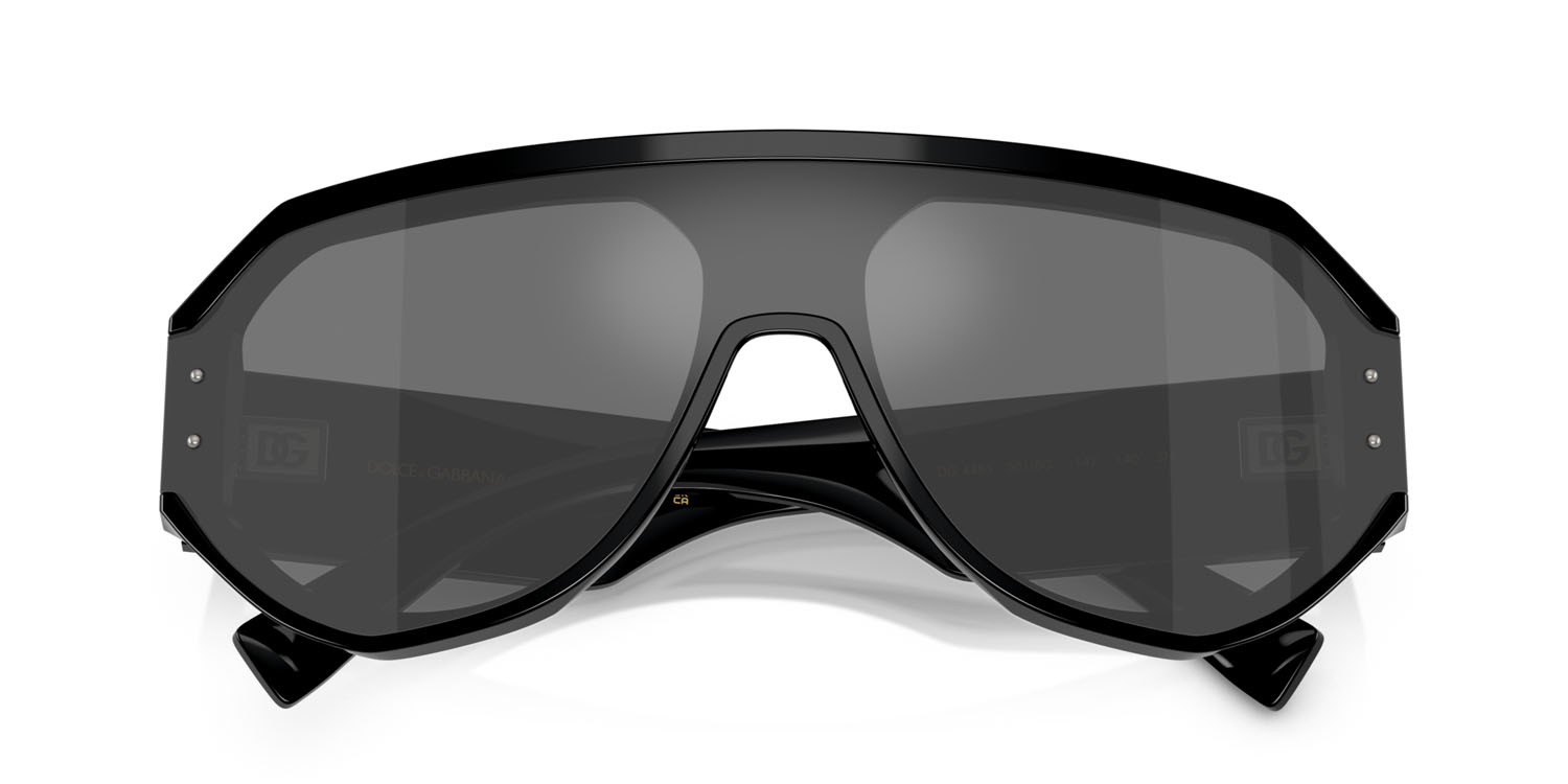 Zonnebrillen Dolce & Gabbana DG 4481 (501/6G) kleur nero vorm aviator glazen grigio nero specchiato