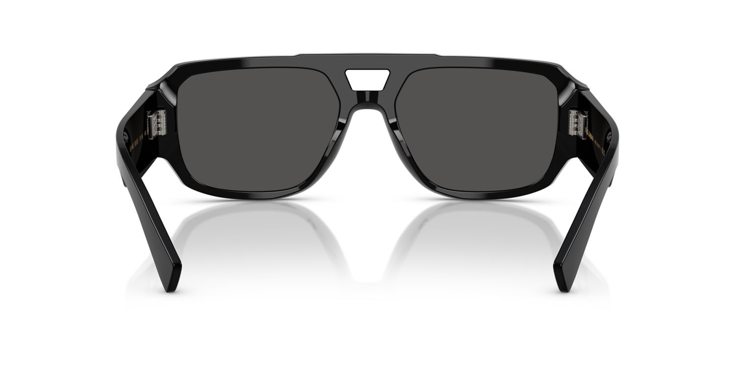 Occhiali da sole Dolce & Gabbana DG 4482 (501/87) colore nero forma aviator lenti grigio scuro