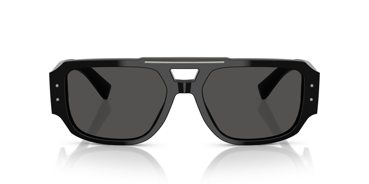 Occhiali da sole Dolce & Gabbana DG 4482 (501/87) colore nero forma aviator lenti grigio scuro