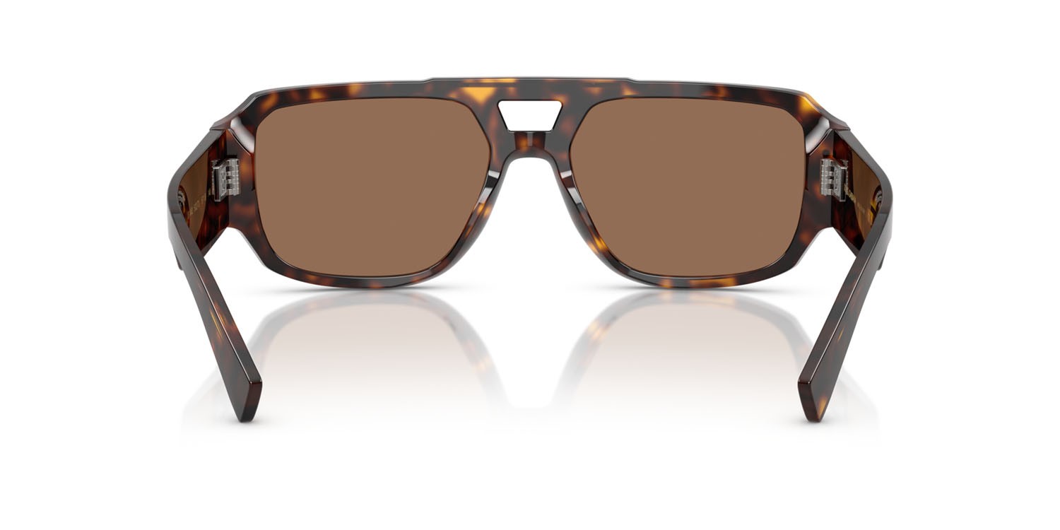 Occhiali da sole Dolce & Gabbana DG 4482 (502/73) colore havana forma aviator lenti marrone scuro