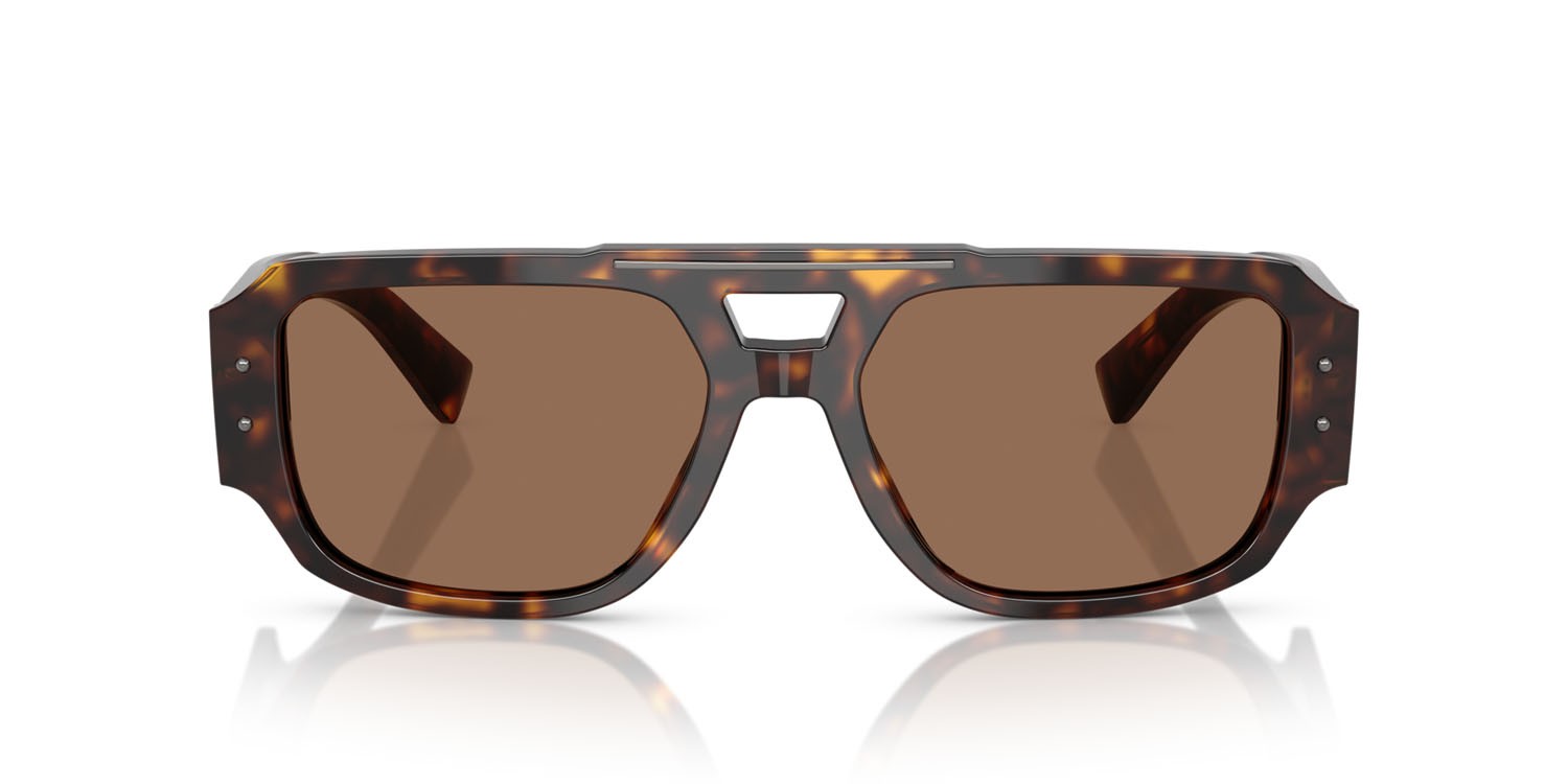 Occhiali da sole Dolce & Gabbana DG 4482 (502/73) colore havana forma aviator lenti marrone scuro