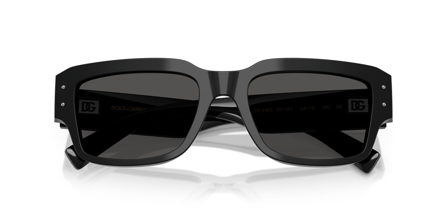 Occhiali da sole Dolce & Gabbana DG 4483 (501/87) colore nero forma quadrato lenti grigio scuro