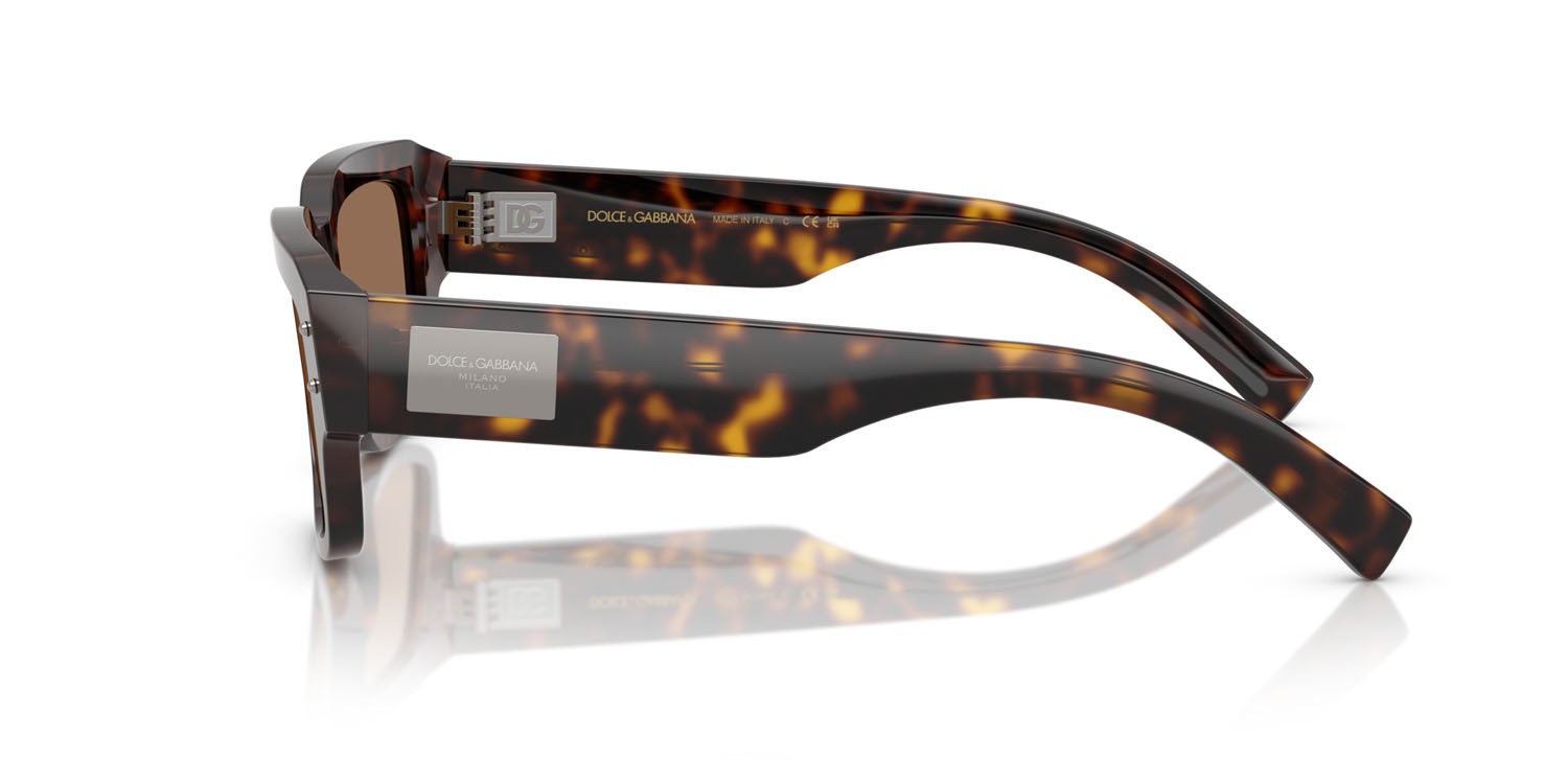 Occhiali da sole Dolce & Gabbana DG 4483 (502/73) colore havana forma quadrato lenti marrone scuro
