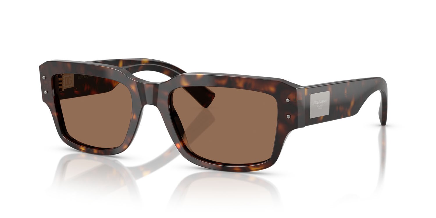 Occhiali da sole Dolce & Gabbana DG 4483 (502/73) colore havana forma quadrato lenti marrone scuro