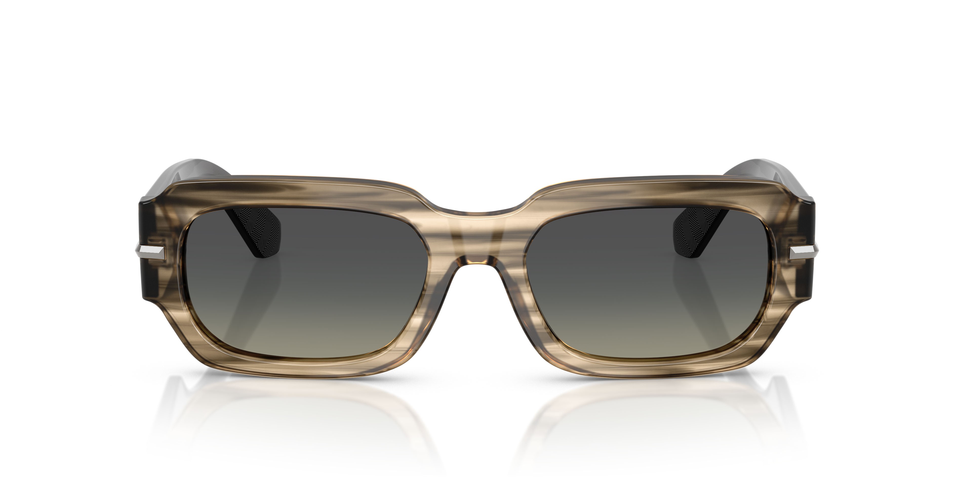Occhiali da sole Dolce & Gabbana DG 4485 (348411) colore grigio striato sfumato forma rettangolare lenti sfumato grigio