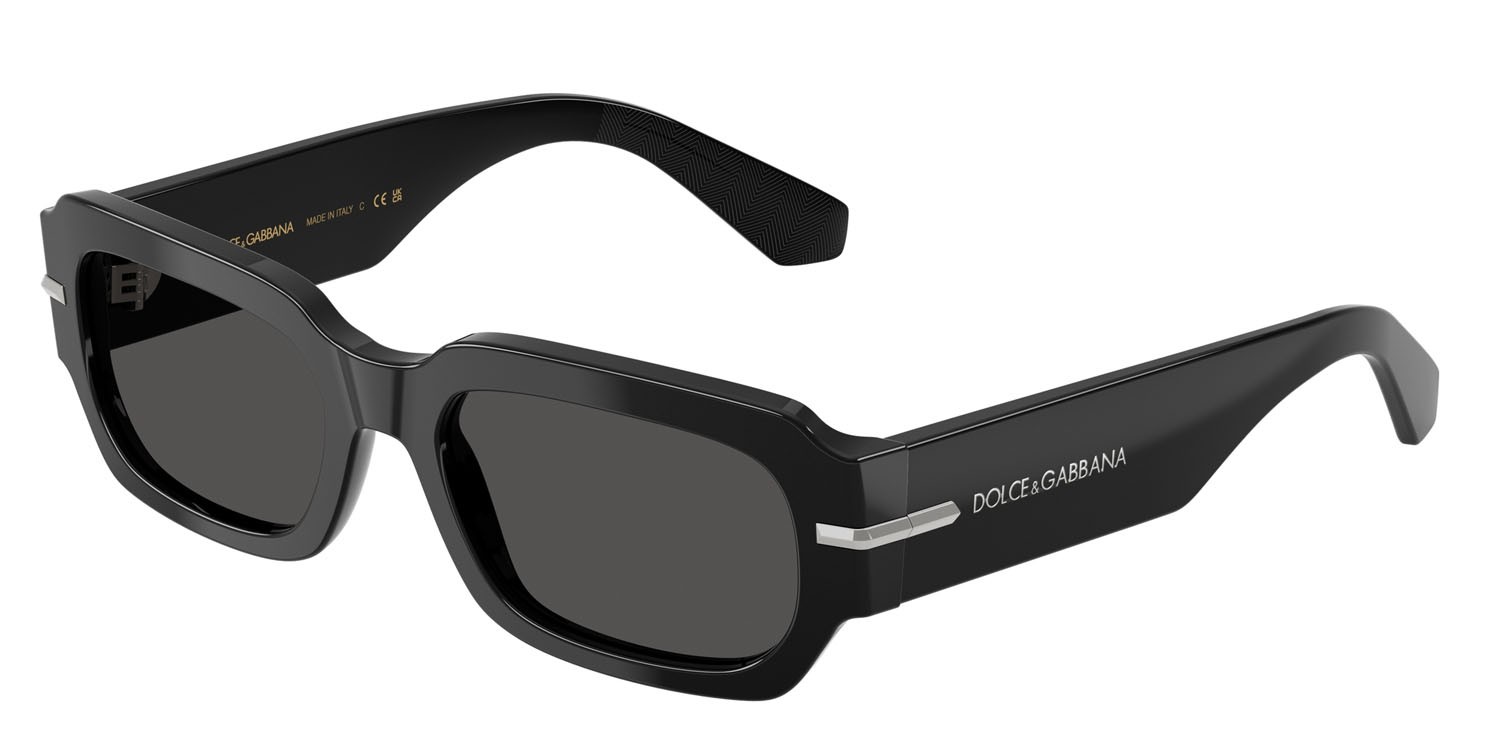 Occhiali da sole Dolce & Gabbana DG 4485 (501/87) colore nero forma rettangolare lenti grigio scuro