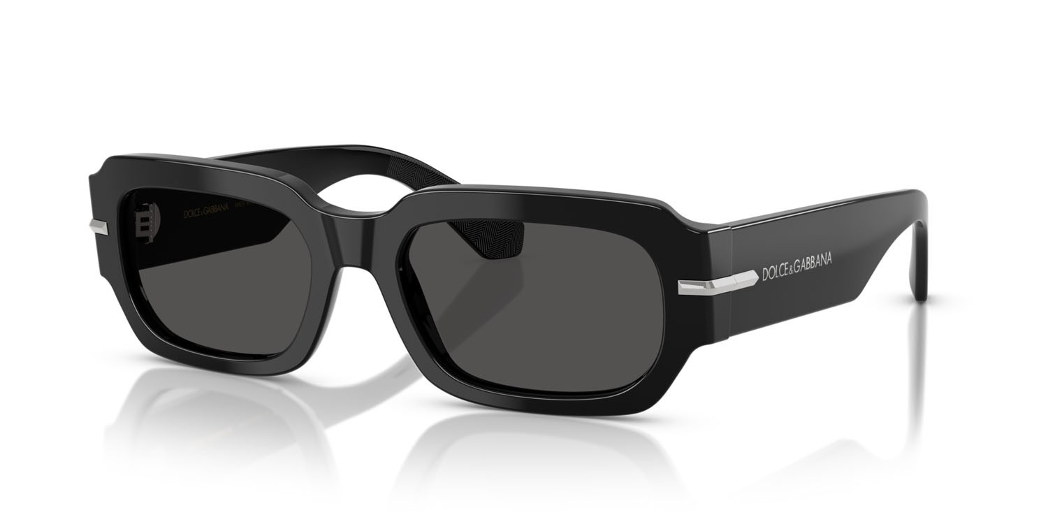 Occhiali da sole Dolce & Gabbana DG 4485 (501/87) colore nero forma rettangolare lenti grigio scuro