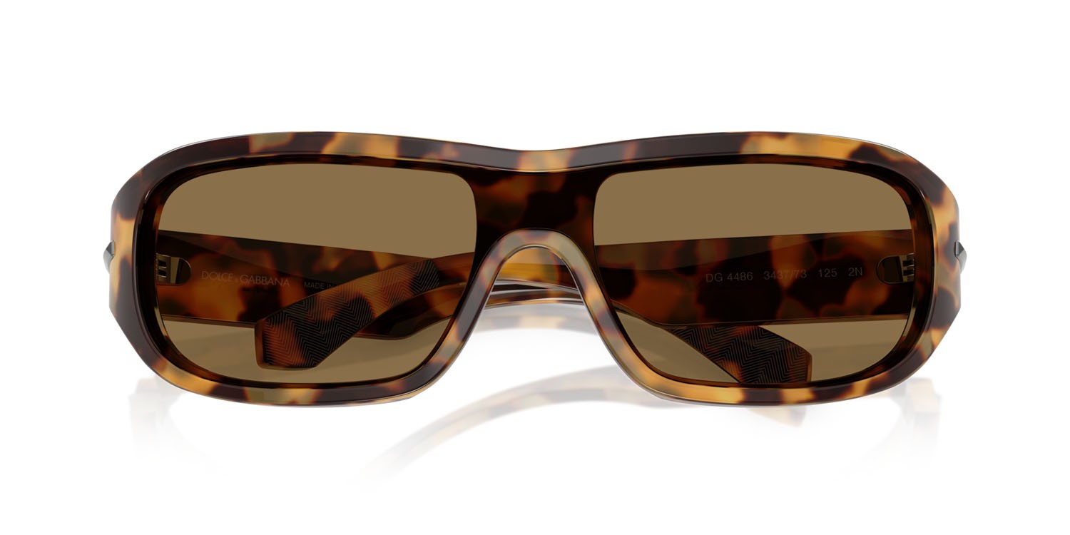 Sonnenbrillen Dolce & Gabbana DG 4486 (343773) farbe havana miele form rechteckig gläser marrone scuro