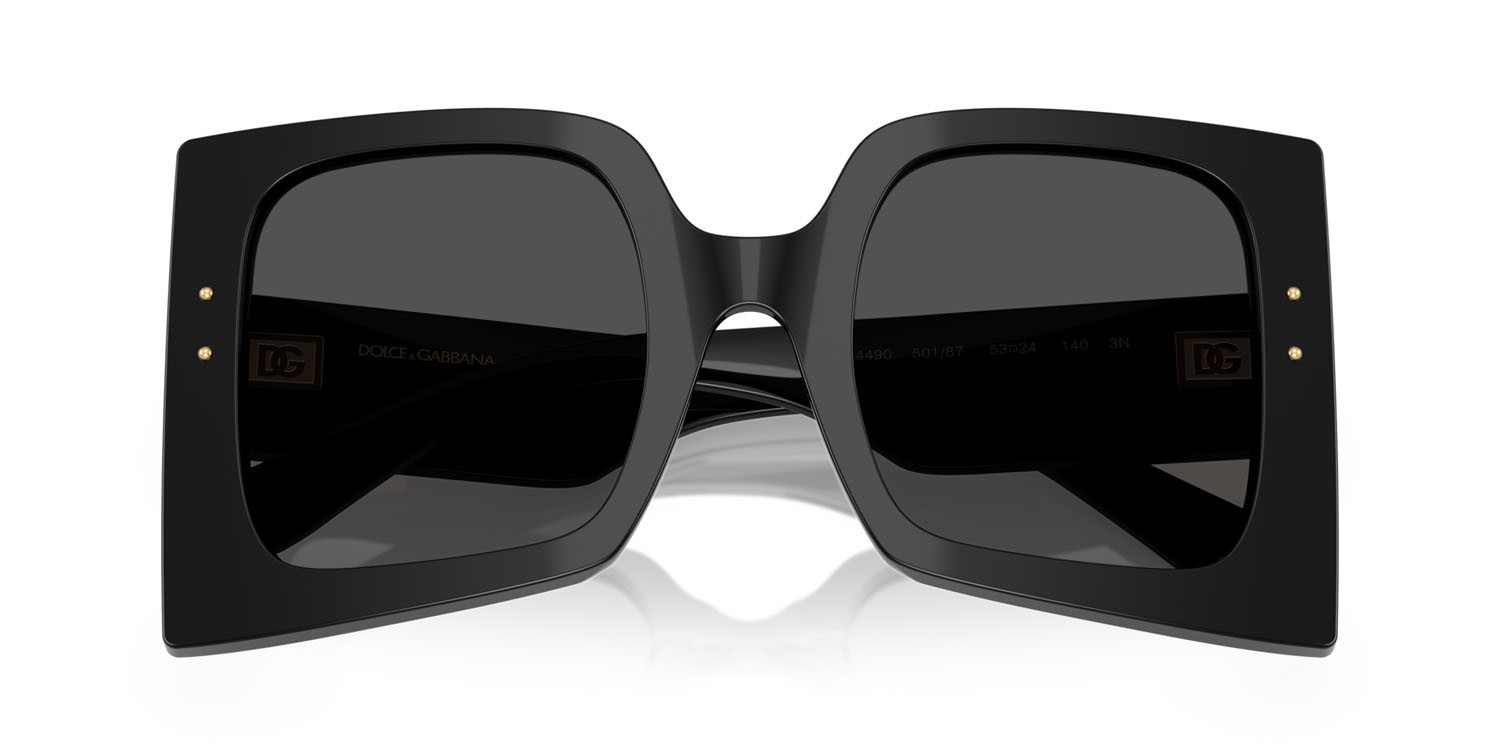 Sunglasses Dolce & Gabbana DG 4490 (501/87) color nero shape square lenses grigio scuro