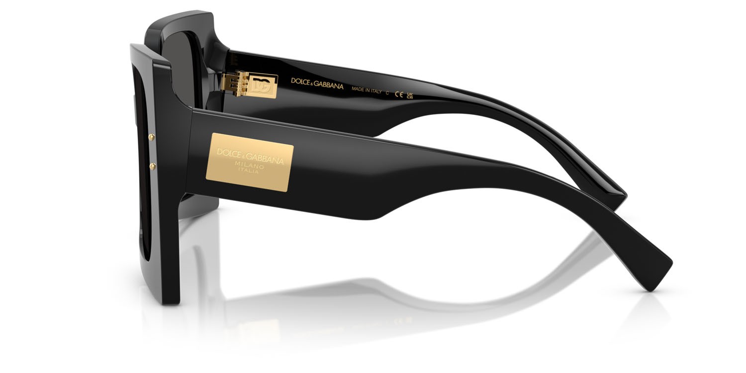 Sunglasses Dolce & Gabbana DG 4490 (501/87) color nero shape square lenses grigio scuro